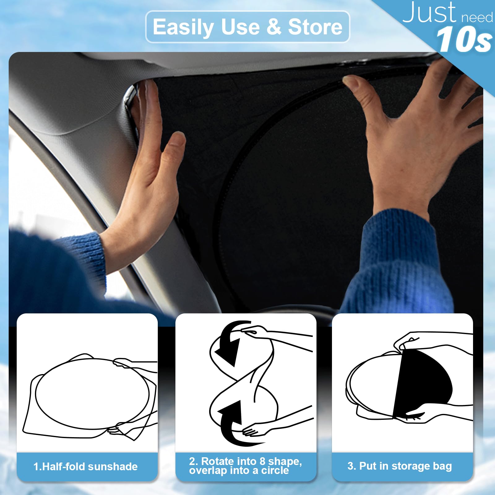 For 2025 E350 Windshield Sun Shade Sunshades For Mercedes Benz Slc 2017-2024 Windshield Cover For 2022 Mercedes E-Class Sedan W2