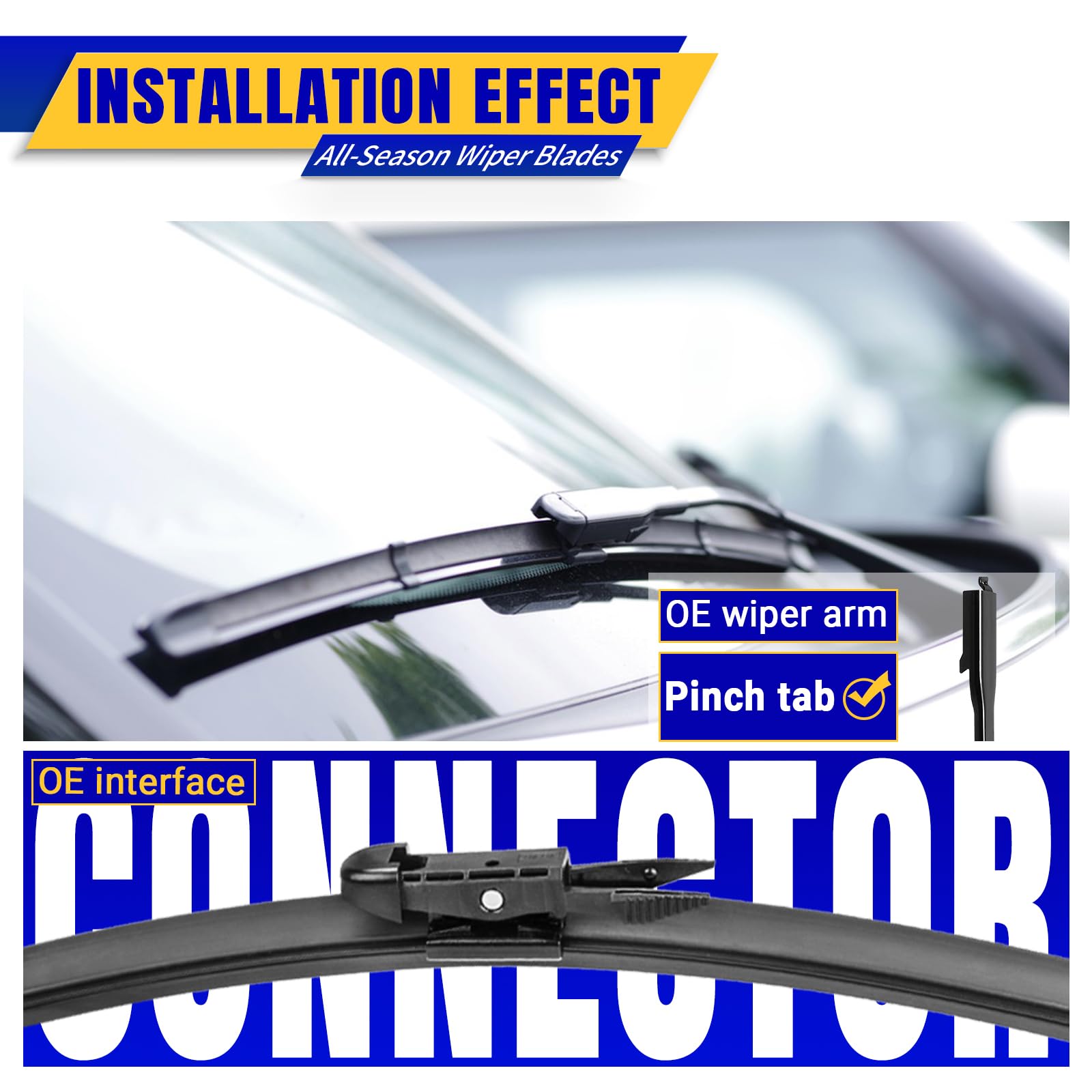 3 Wipers Replacement For 2013-2019 Ford Escape, Windshield Wiper Blades Original Equipment Replacement - 28''/28''/11'' (Set Of