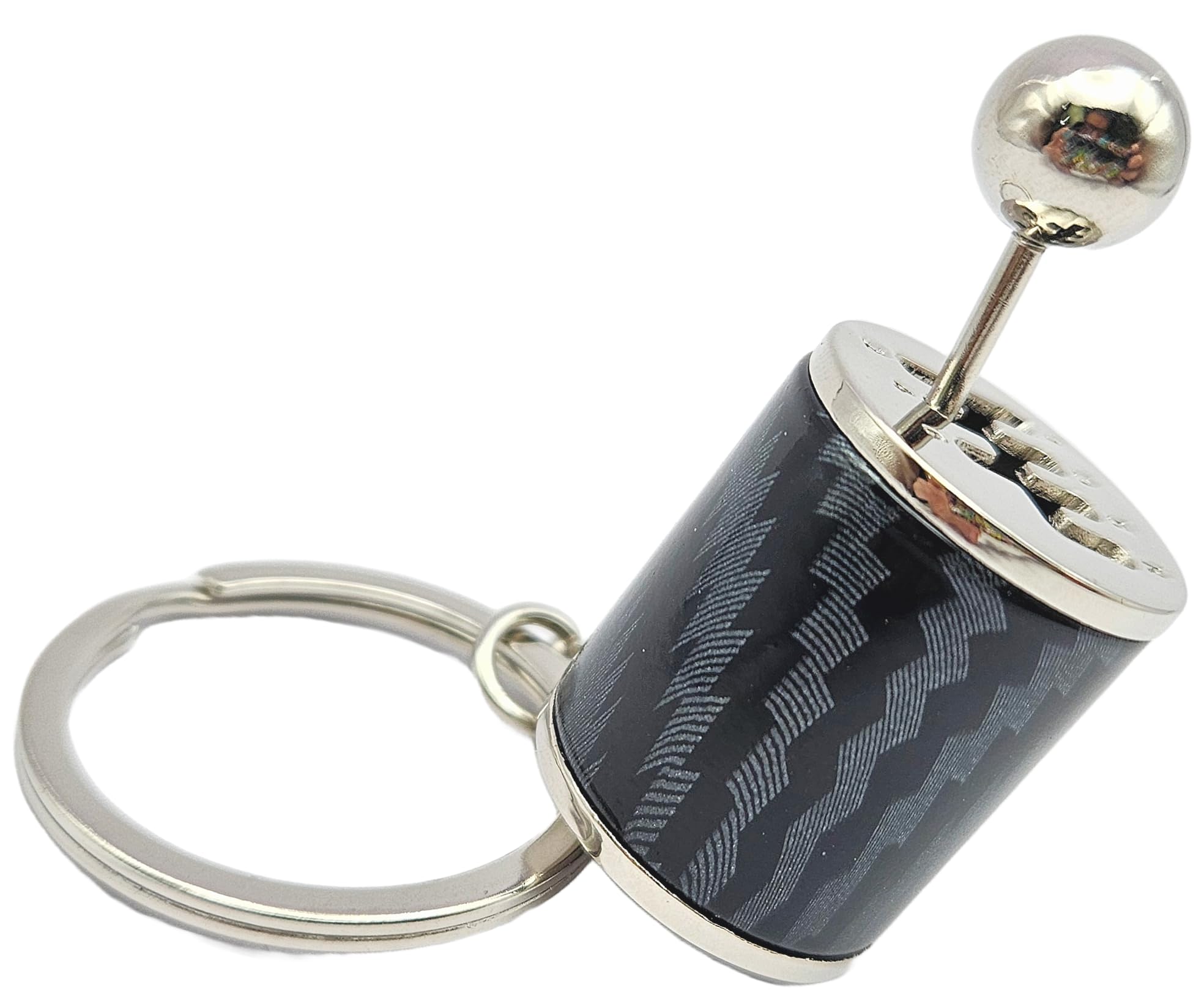 Gt//Rotors Carbon Fiber 5Pc Mini Auto Parts Keychains - Turbo, Six Speed Manual Gearbox Stick Shift, Wheel, Red Brake Rotor, Wre