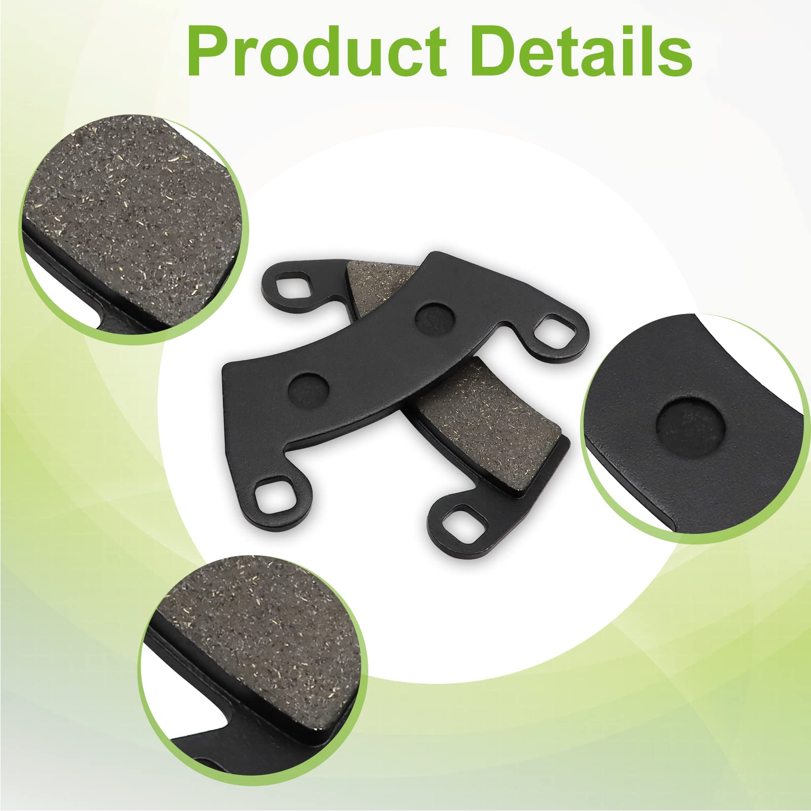 Front And Rear Brake Pads For Polaris Rzr Xp 1000 Eps 2014-2022, Rzr 1000 Xp 4 Except Premium Edition 2014-2021, Ranger 700 Crew