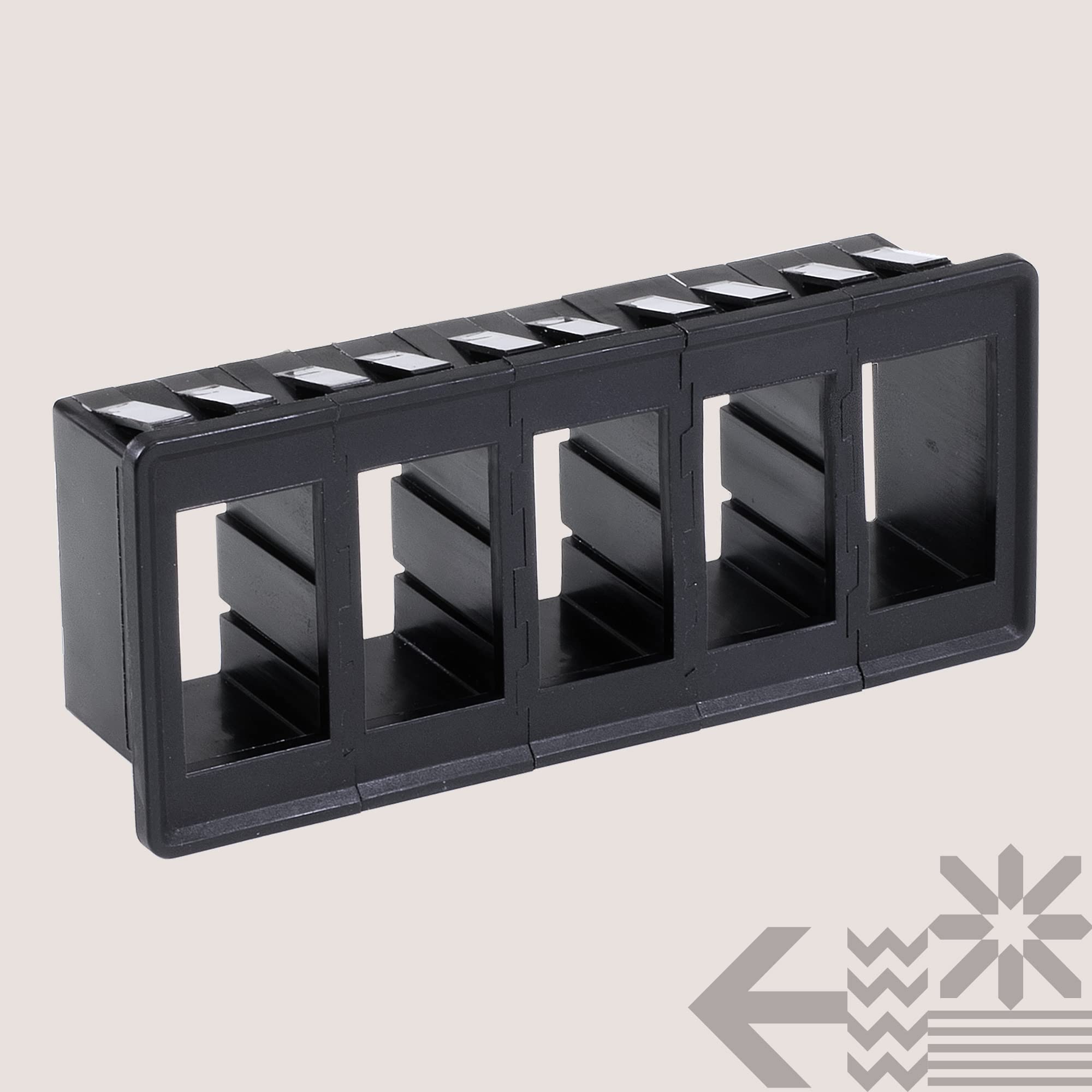 True Mods 5-Slot Rocker Switch Panel Housing Kit [Industry Standard Fit] [Heavy Duty] [Expandable Design] [Professional Look] Au