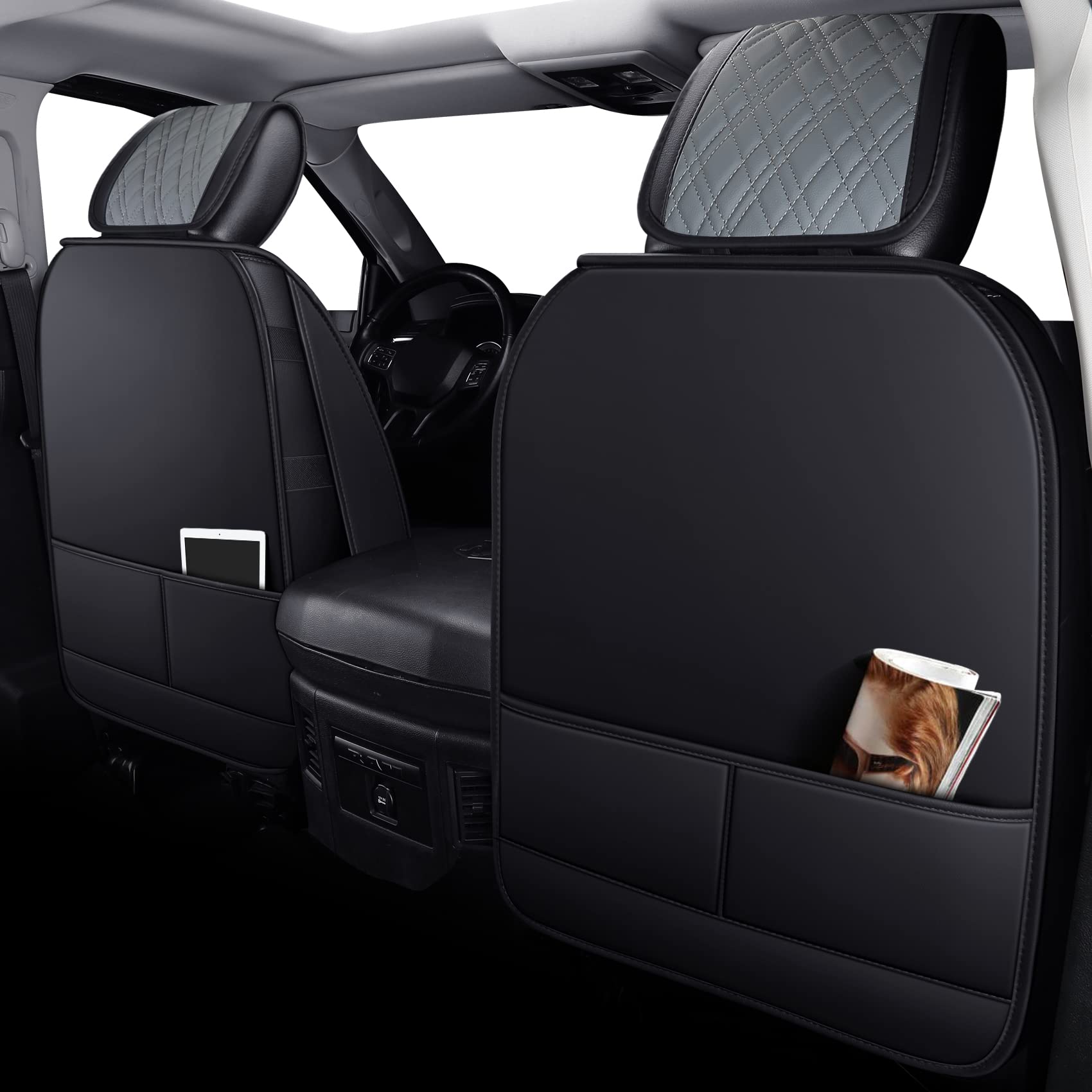 Yiertai Dodge Ram Seat Covers Compatible With 2009-2025 1500 2010-2025 2500 3500 Pickup Classic Bighorn Longhorn Laramie Crew Do