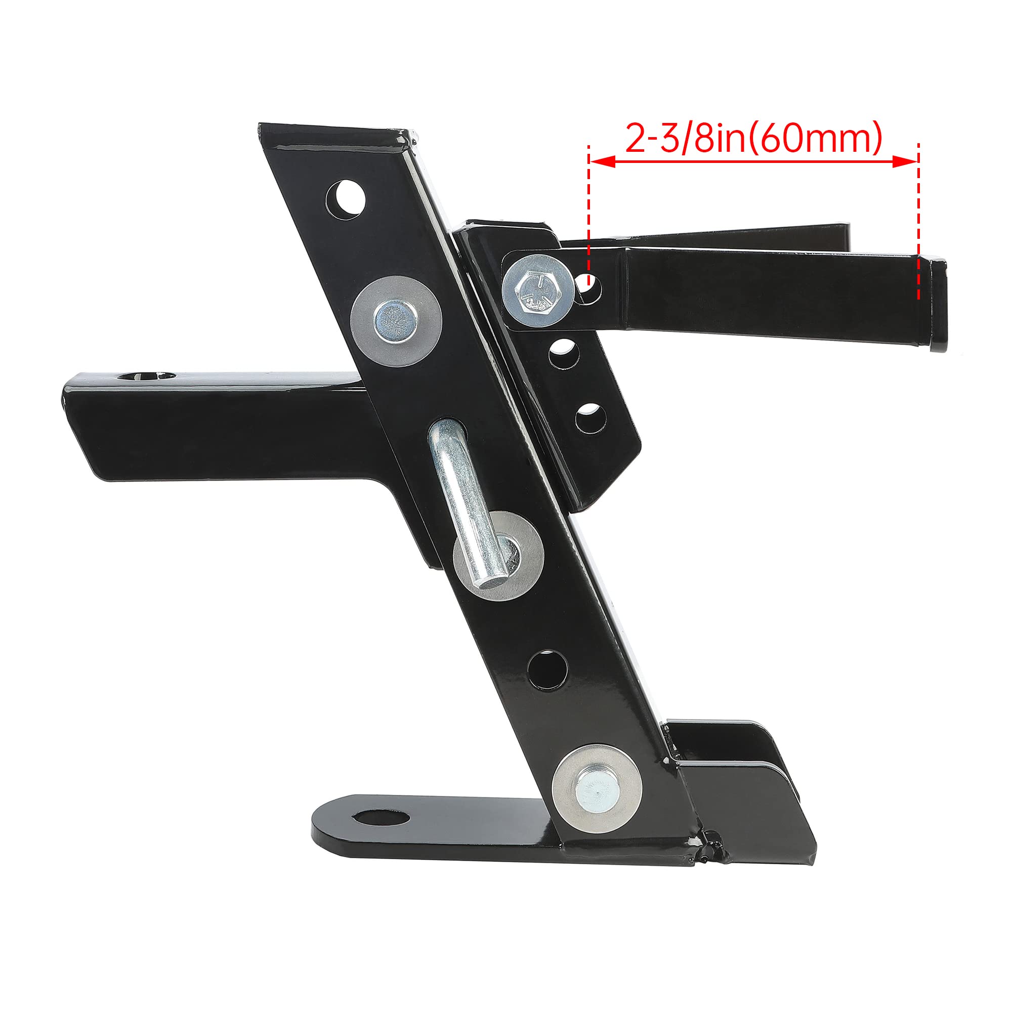 ECOTRIC Heavy Duty Adjustable Lawn Mower Trailer Hitch, JD-011, Compatible with John Deere, Cub Cadet, Craftsman, Medium Size