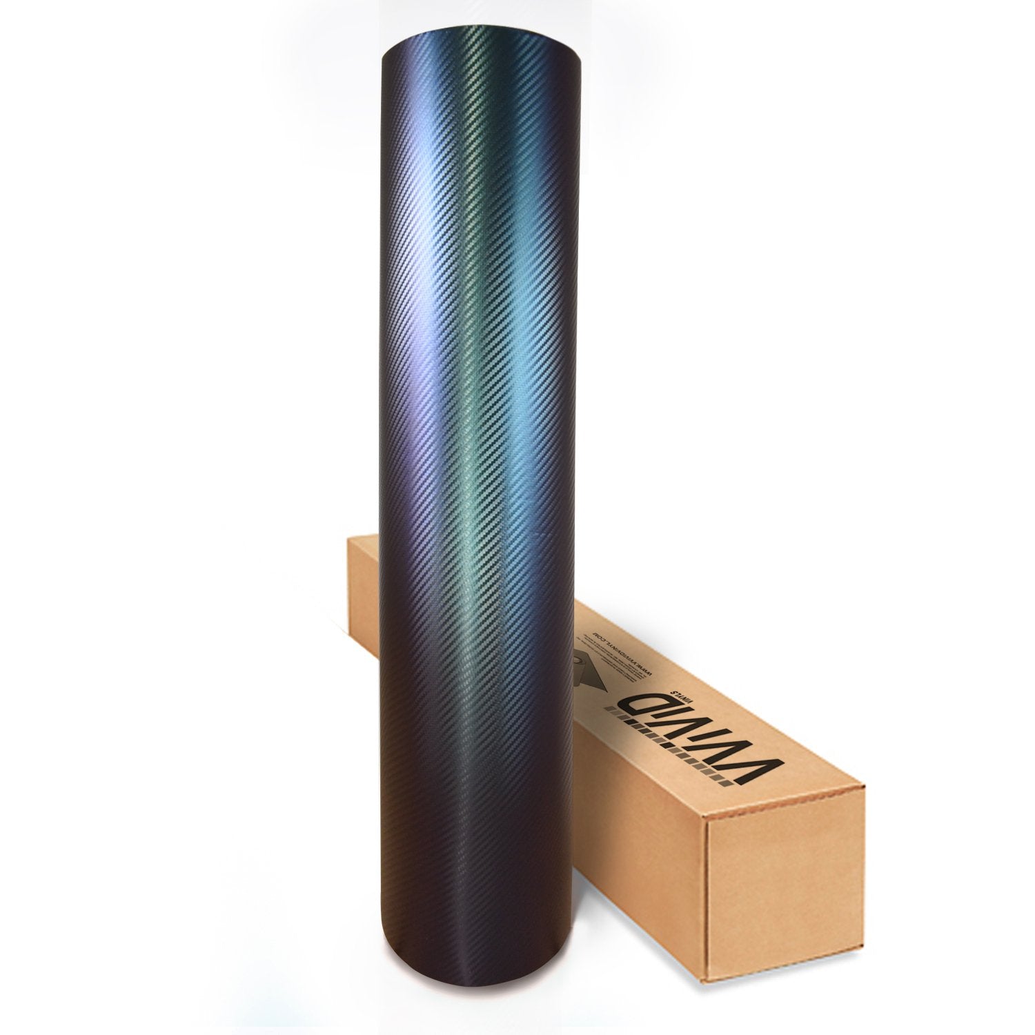Vvivid® Xpo Purple To Blue Chameleon Carbon Fiber Vinyl Wrap Roll W/Air-Release Technology (1Ft X 5Ft)