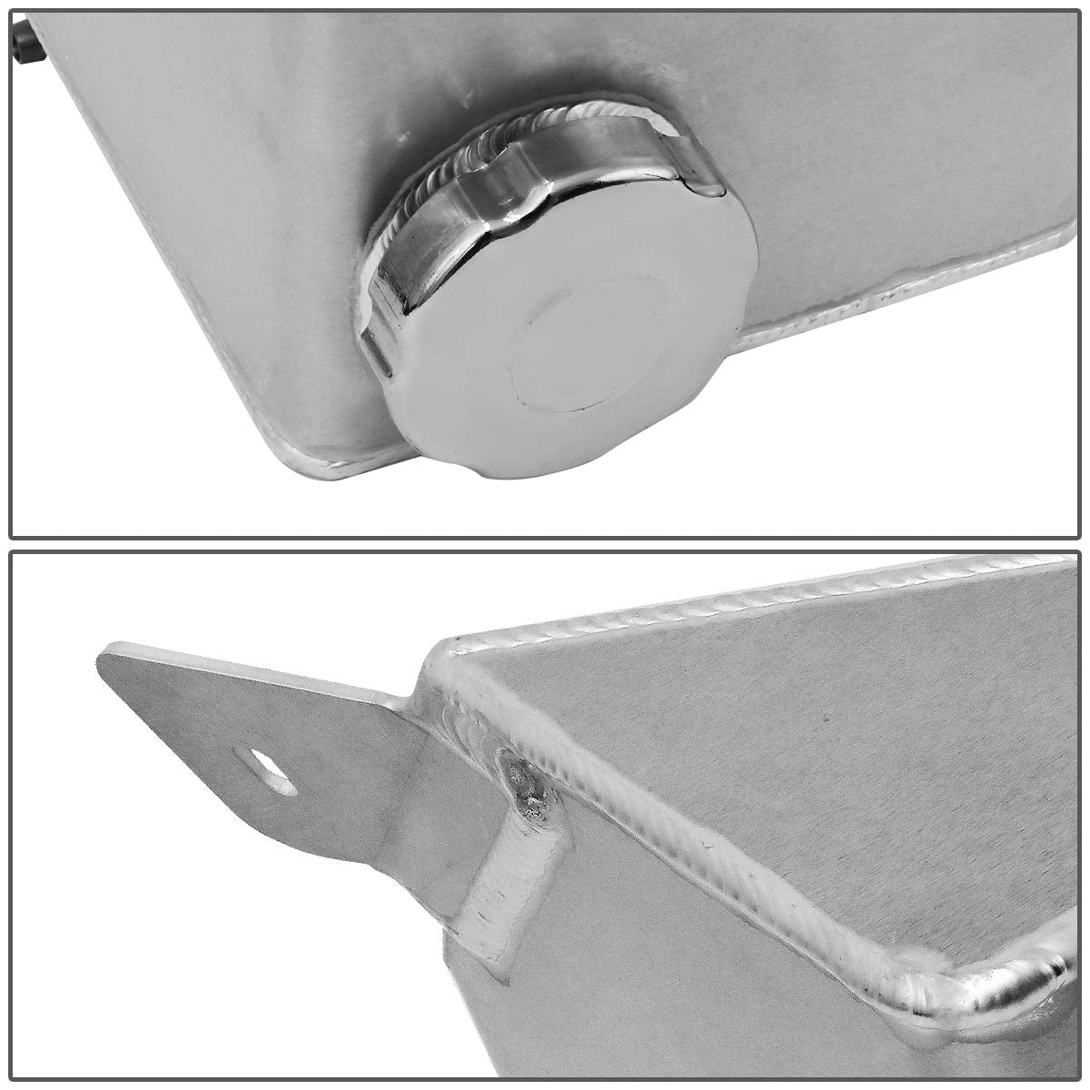 DNA MOTORING Aluminum Coolant Expansion Tank TANK-COL-016 for 82-92 Camaro/Firebird - Metallic Finish