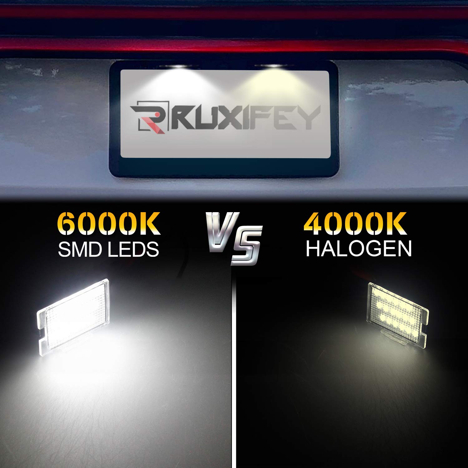 Ruxifey Led License Plate Light Tag Lights Compatible With Dodge Durango 2014-2020 Pickup Truck, 6000K White, Pack Of 2