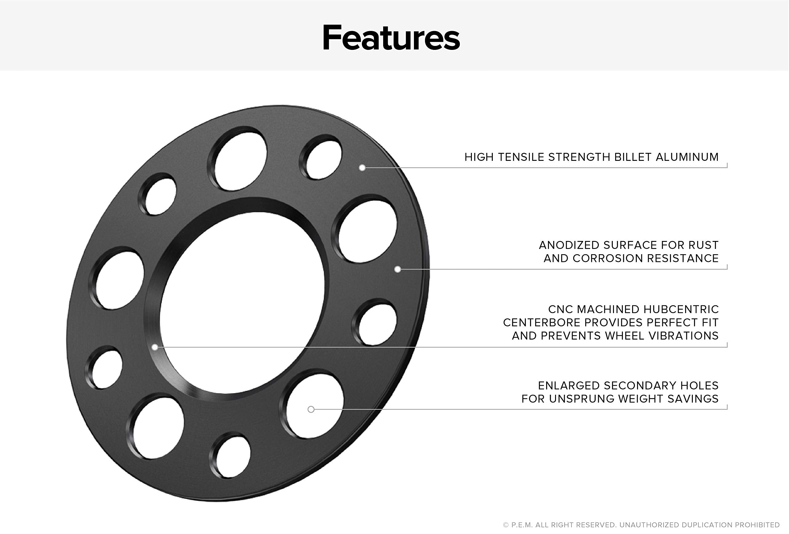 2Pcs 5Mm Hubcentric 5X114.3 Wheel Spacers (64.1Mm Bore) Compatible With Acura Honda Ilx Rl Rsx Tlx Tsx Integra Type R Tl Accord