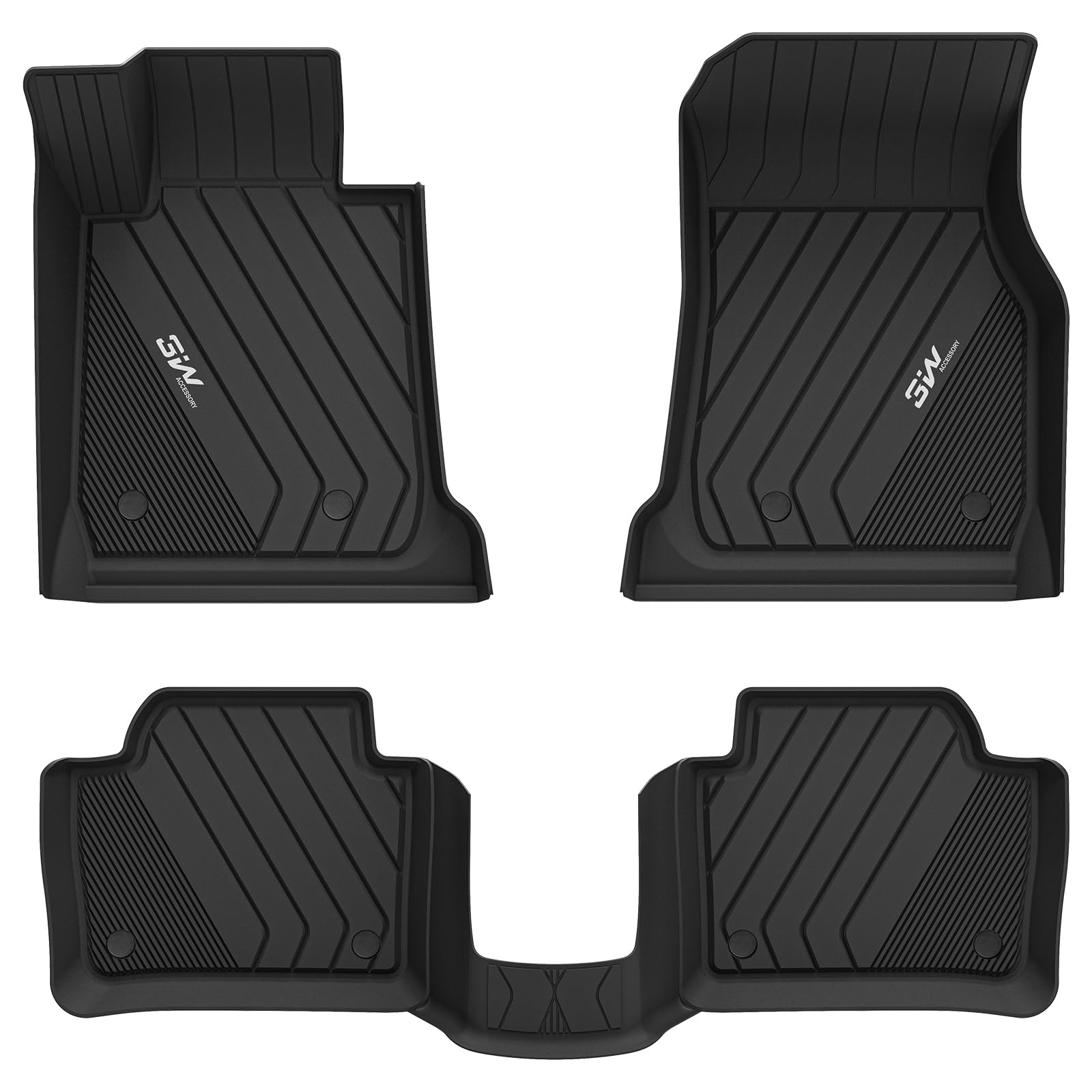 3W Floor Mats Fit for 2012-2018 BMW F30 3 Series 320i 328d 328i 330e 330i 335i 340i RWD & Sedan, TPE All Weather Custom Fit Floo