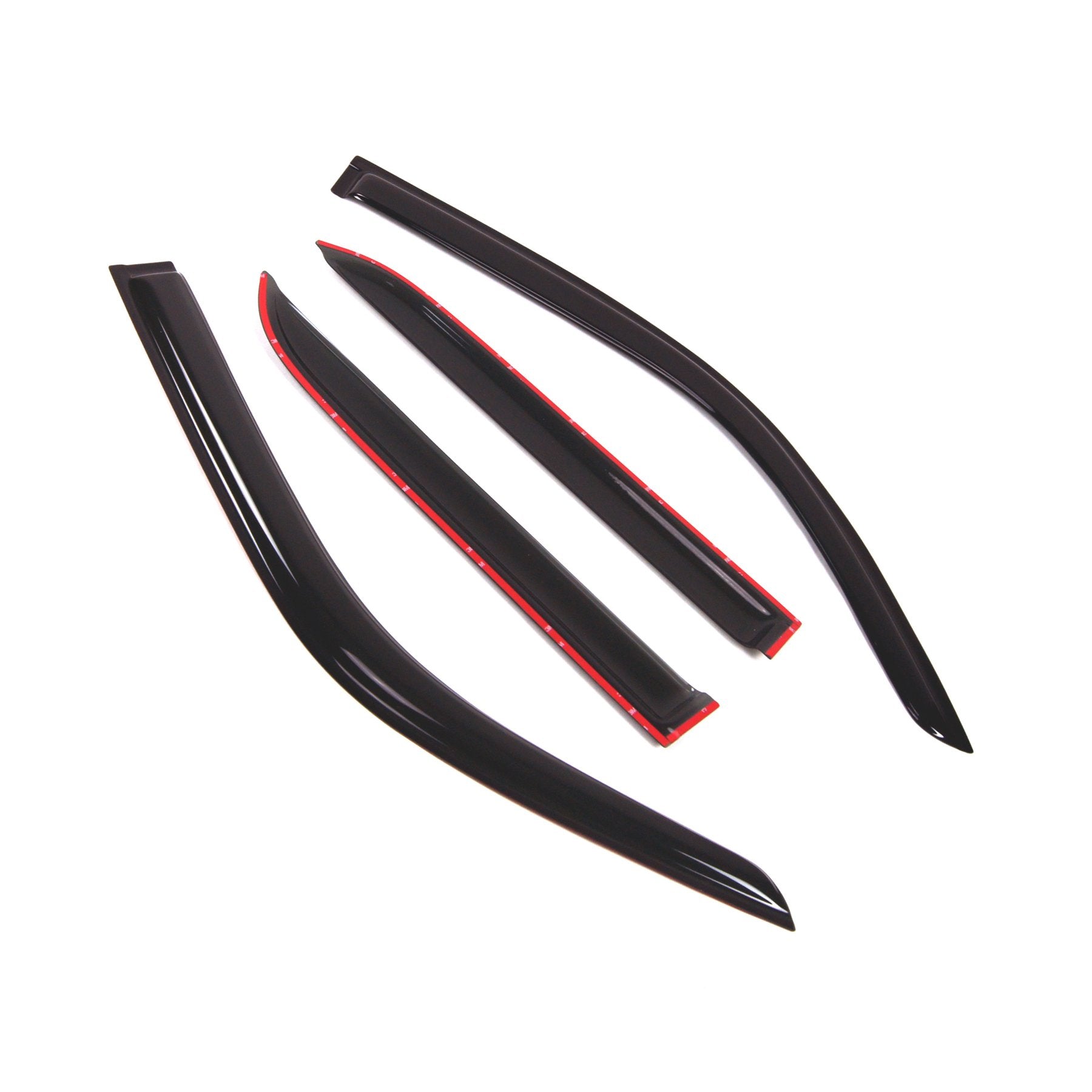 Tuningpros Window Visor Compatible With 1996-2002 Toyota 4Runner, Dgwv2-408 Outside Mount Deflector Rain Guard Dark Smoke, 4 Pcs