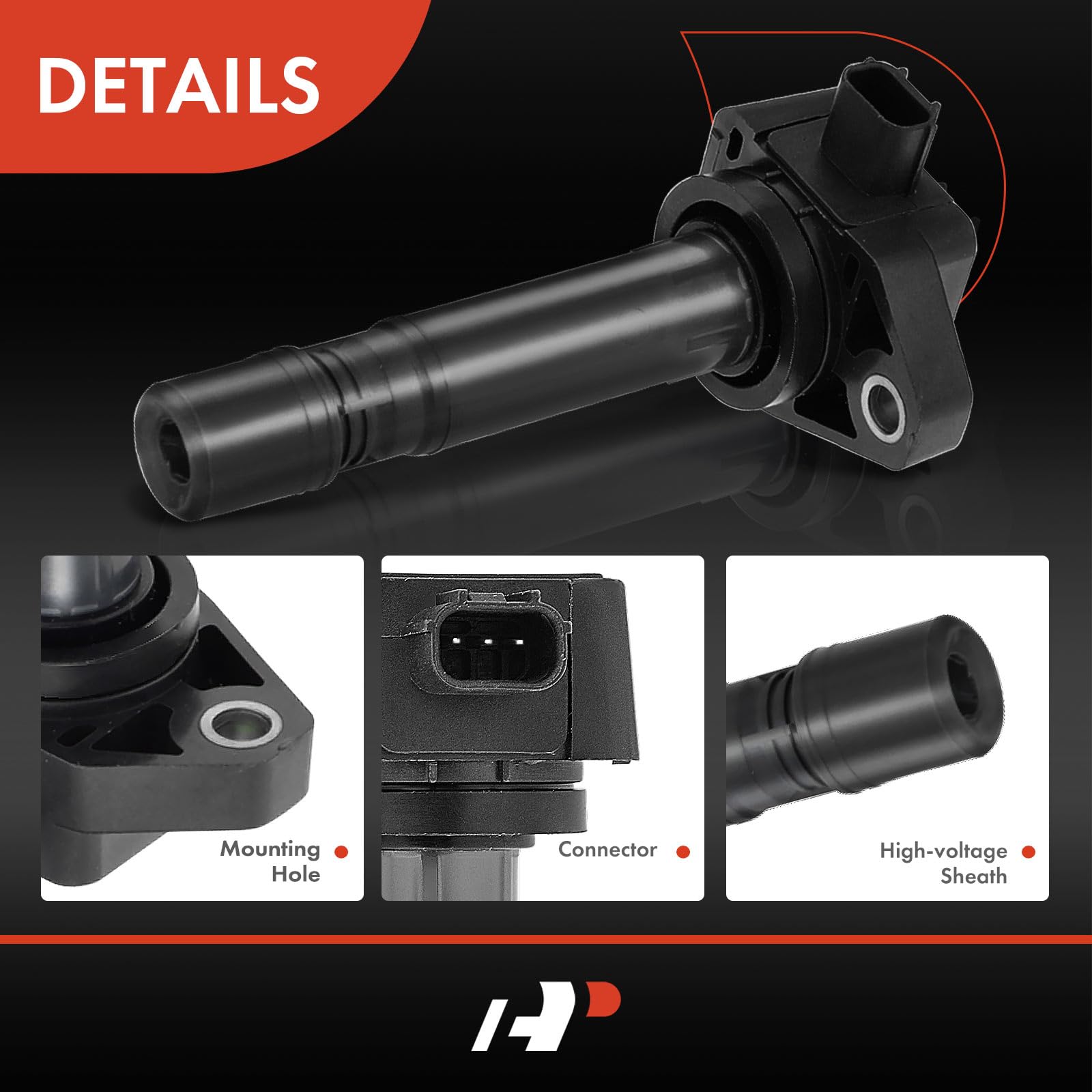A-Premium Ignition Coil Pack for Honda Civic 2006-2011 I4 1.8L, Replace #30520RNAA01