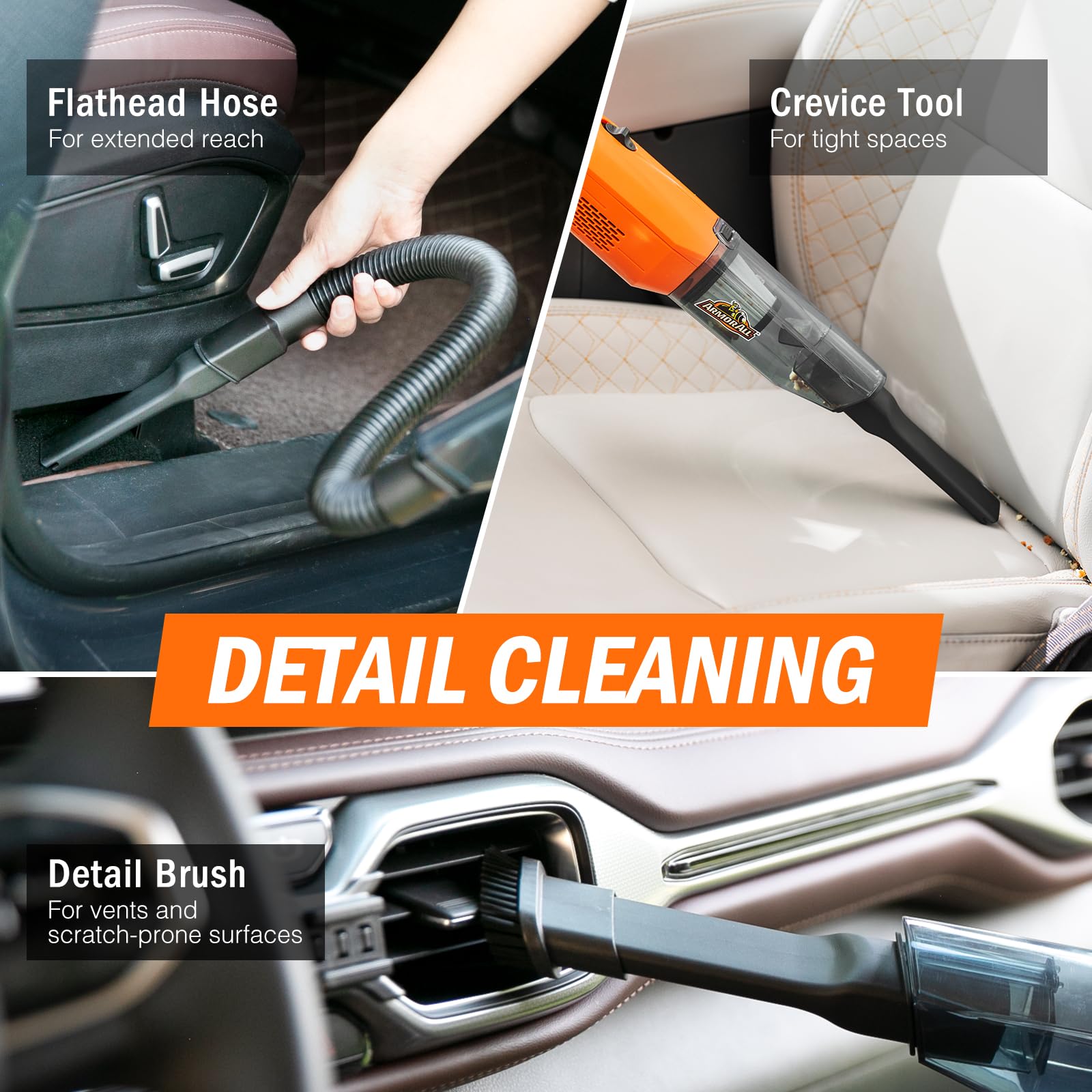 Armor All Car Vacuum AA12V2 0903, Compact, Orange, Lightweight Design
