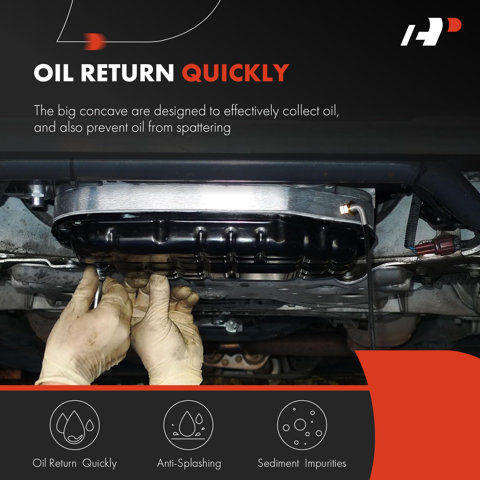 A-Premium Lower Engine Oil Pan Sump With Drain Plug Compatible With Audi A3 2013-2020, Q2 2018-2019, Q3 2019-2020, S3 2014-2020,