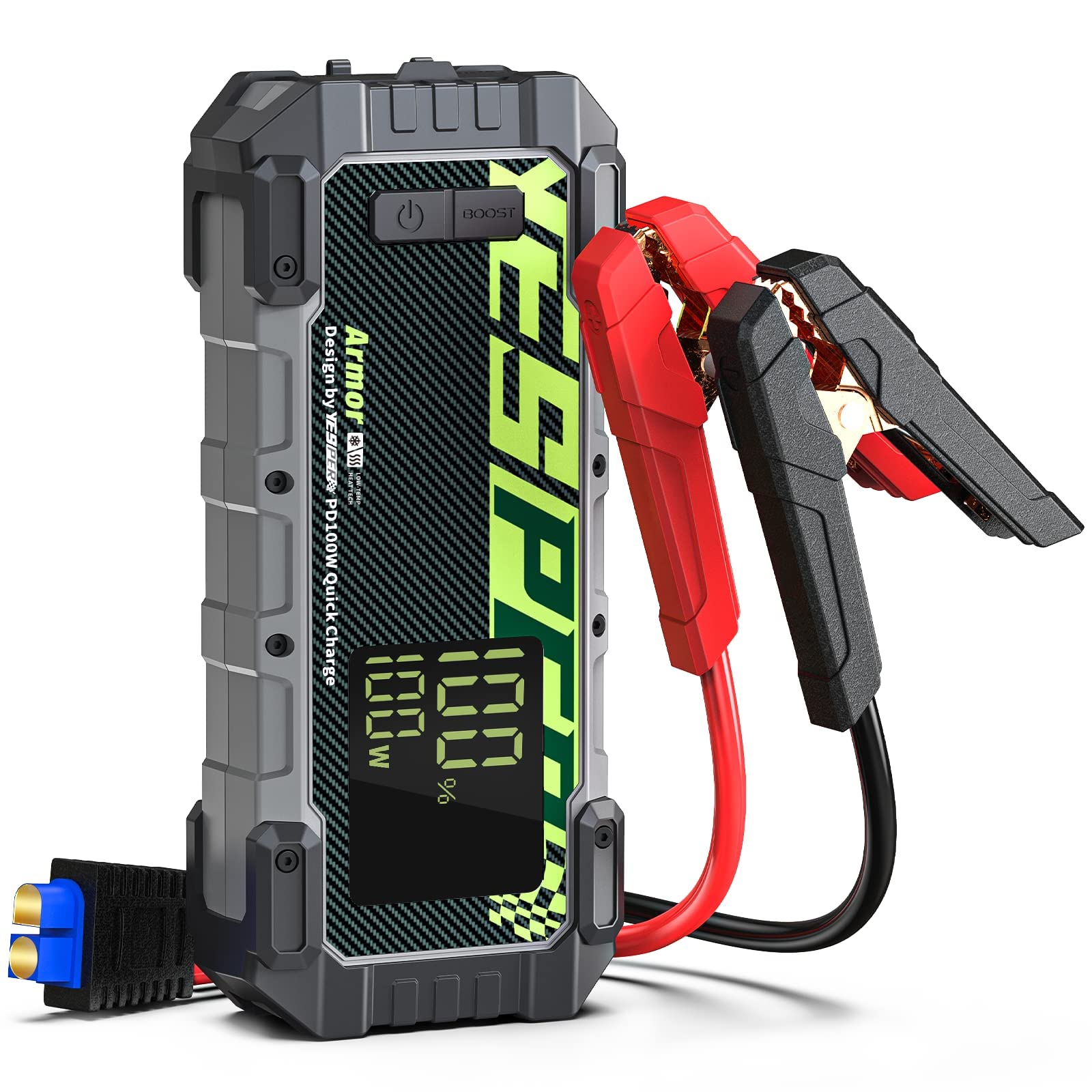 Yesper Car Jump Starter, 3000A Peak Portable Battery Jump Starter With Pre-Heat Tech(-40?F~140?F) 12V Car Battery Charger Jump S