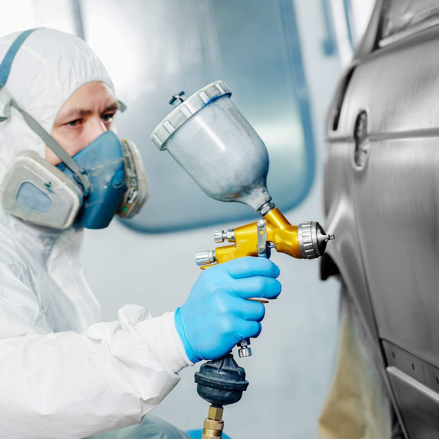 Custom Shop White Epoxy Primer/Sealer 2-Gallon Kit - Anti-Corrosive DTM High-Performance for Automotive/Industrial Use