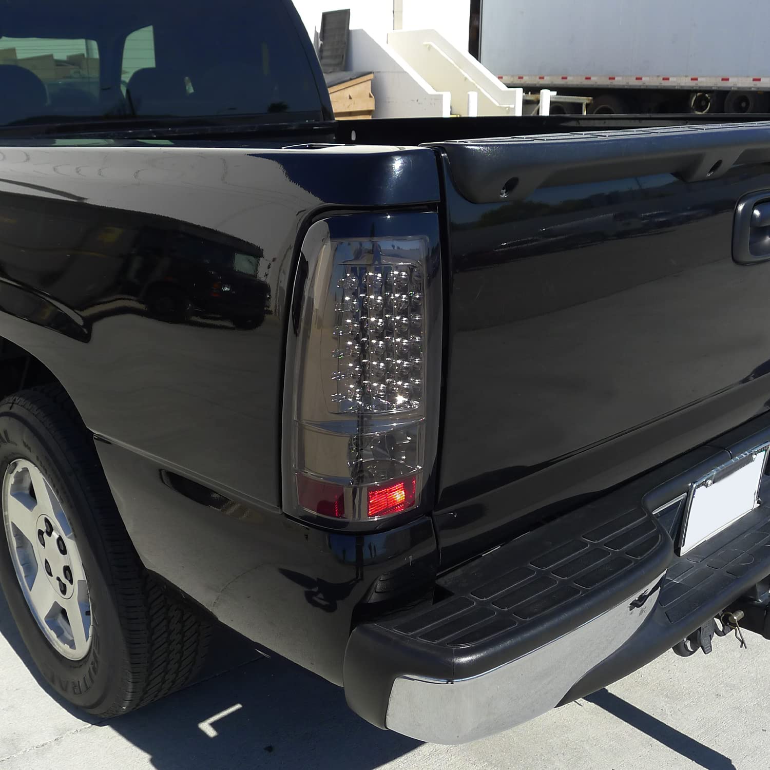 Spec-D Tuning Smoke Lens Led Tail Lights Compatible With 1999-2002 Chevy Silverado 1500/1500Hd/2500/2500Hd/3500 Sierra Models Le