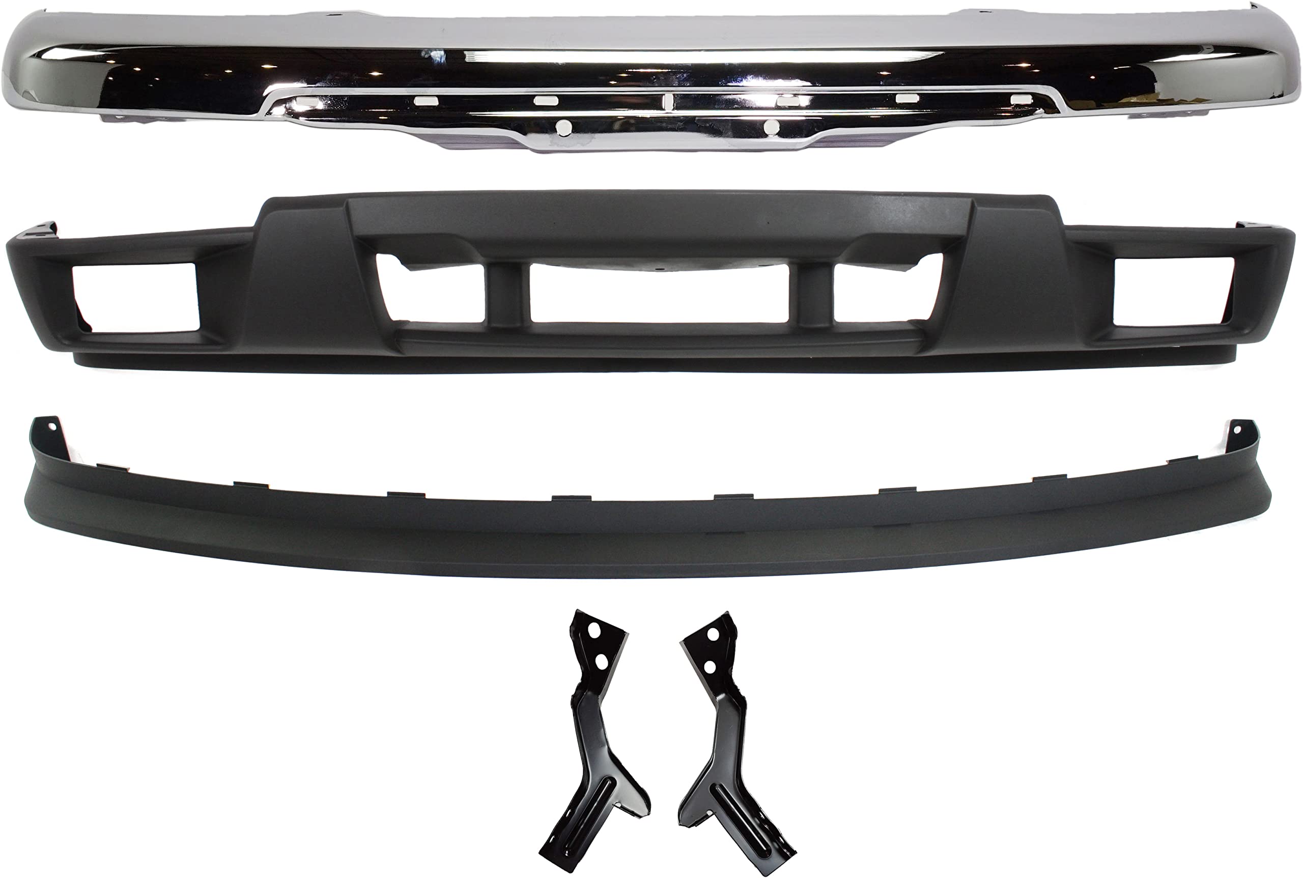 Garage-Pro Bumper Kit w/Bracket/s for Chevrolet Colorado GMC Canyon 2004-2012 Front Chrome Steel w/license plate provision Non-X