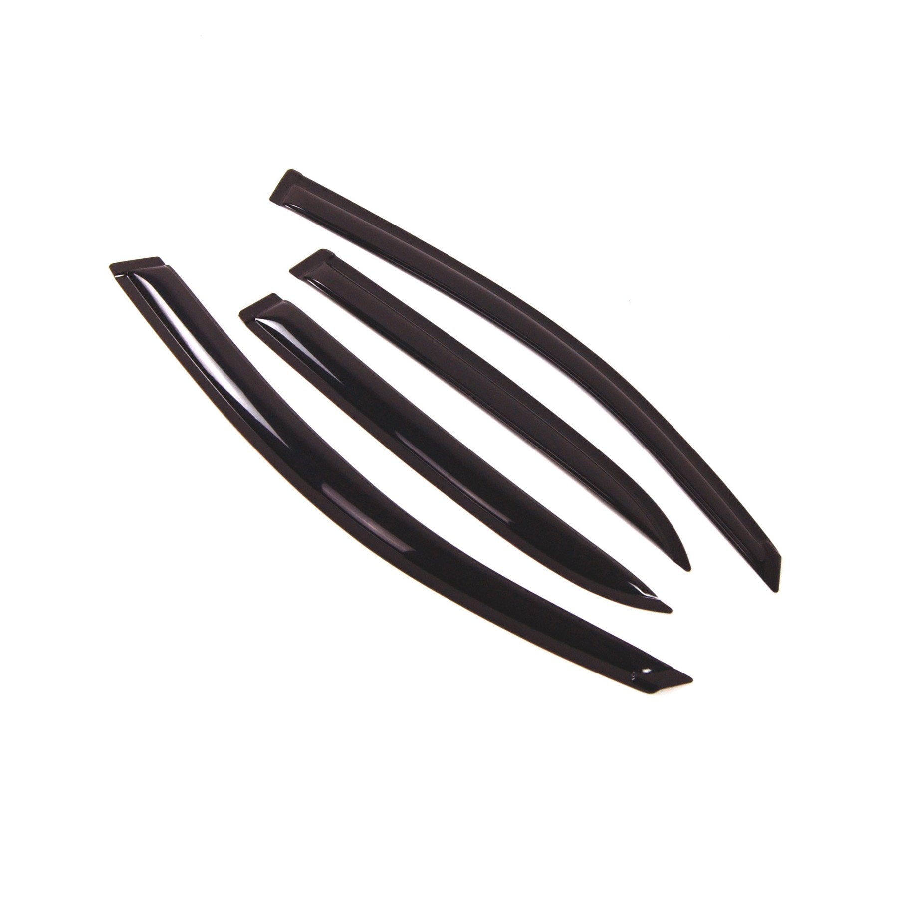Tuningpros WD2-039 Dark Smoke 4 Pcs Set Window Visor (Outside Mount) Deflector Rain Guard Compatible with 2005-2009 Chevrolet Eq