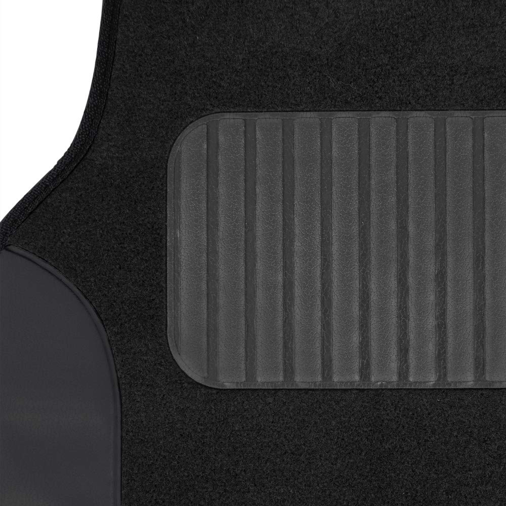 Carxs Forza Series Charcoal Gray Seat Covers Full Set Combo With Car Floor Mats - Front And Rear Bench Cover & Floor Mat Protect