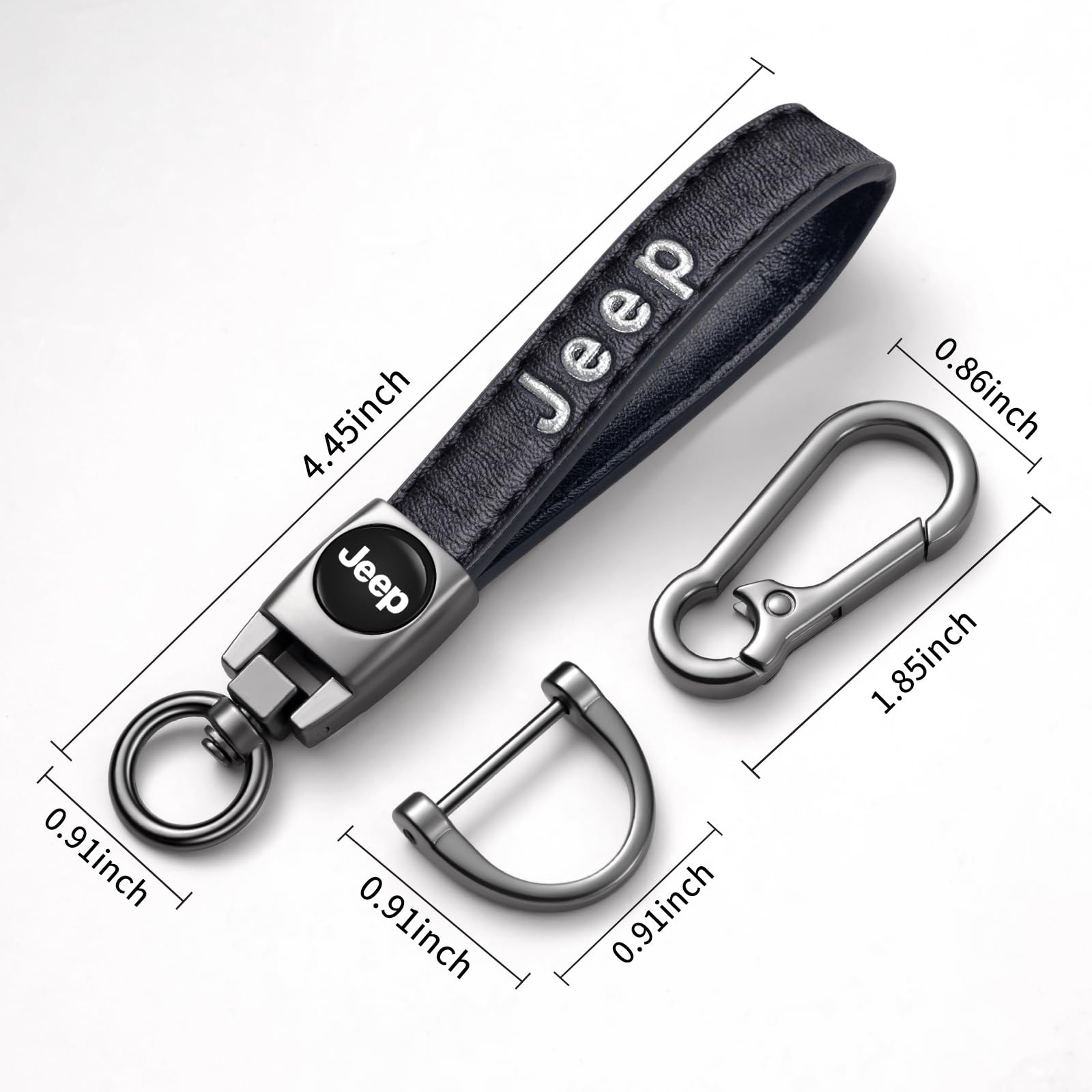Sdshsm Genuine Leather Car Keychain Suit For Jeep Wrangler Compass Cherokee Renegade Patriot Grand Commander Men'S And Women'S K