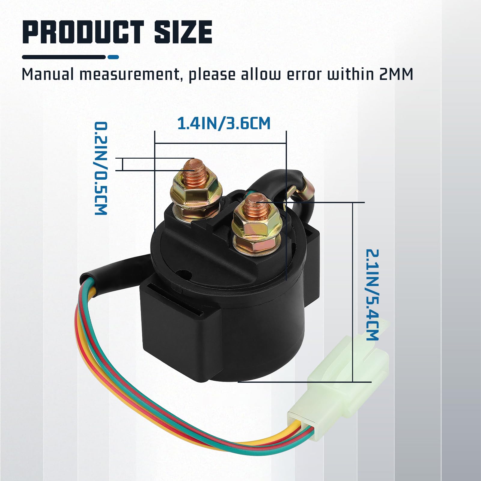 LOCOPOW GY6 Starter Solenoid Relay for 4-Stroke 50cc 110cc 125cc 150cc 200cc 250cc 90cc Chinese ATV Dirt Pit Bike Scooter Go Kar