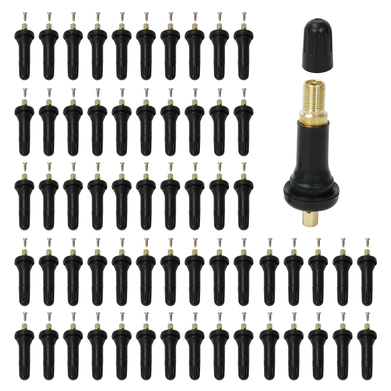 100Pcs TPMS 20008/20018 Tire Pressure Sensor Rubber Valve Stem GM-930A Fit GMC Cadillac Chevy