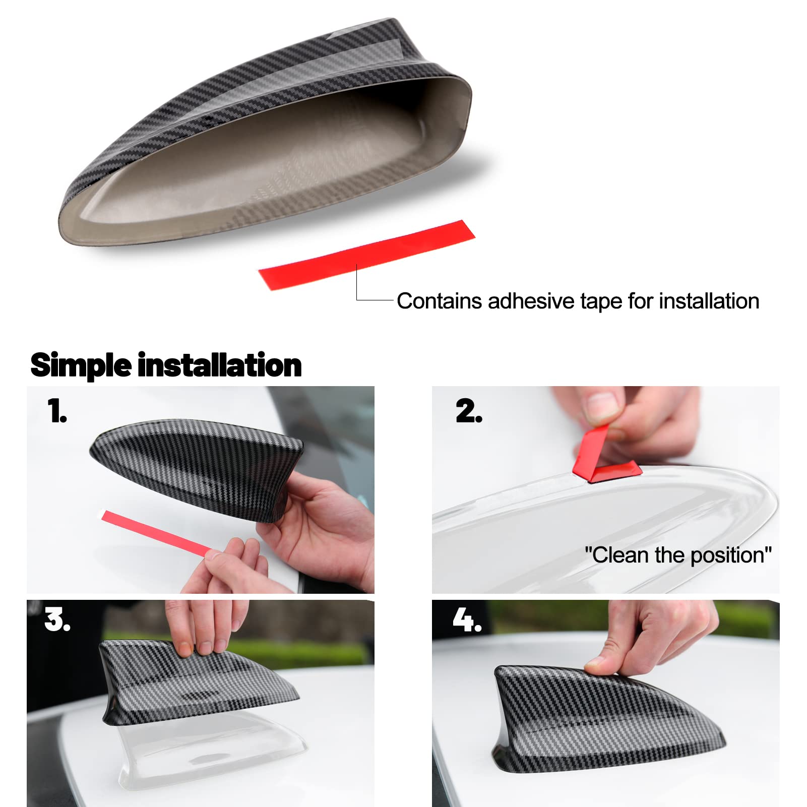 Thenice For 11Th Gen Civic Accessories Antenna Topper Car Shark Fin Cover Exterior Decoration Compatible With Honda Civic 2022 2
