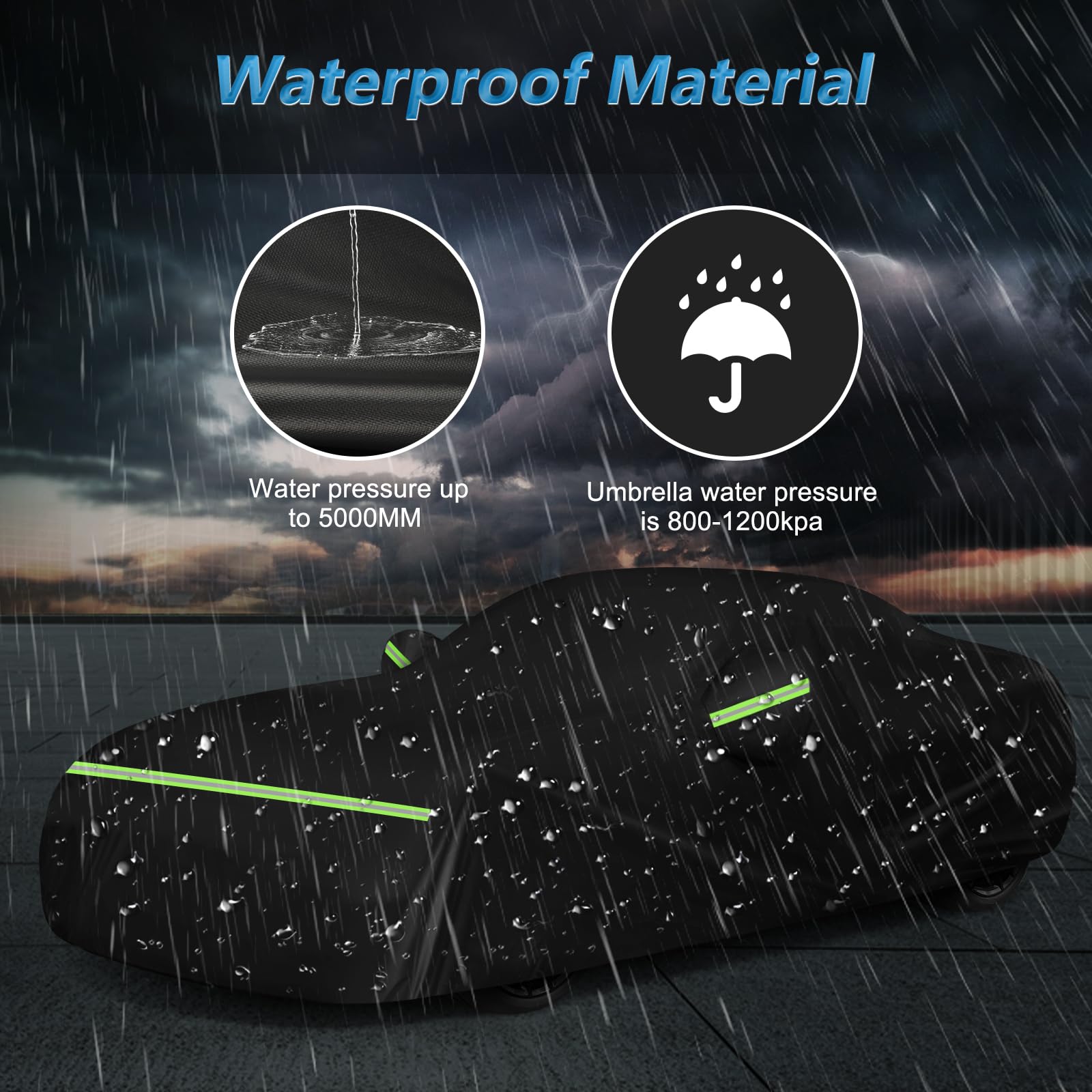 BIGACOVER Car Cover for BMW Z4 E85 E86 E89 G29 M40i, Waterproof 420D Oxford, Outdoor, Black, Heavy Duty, All Weather