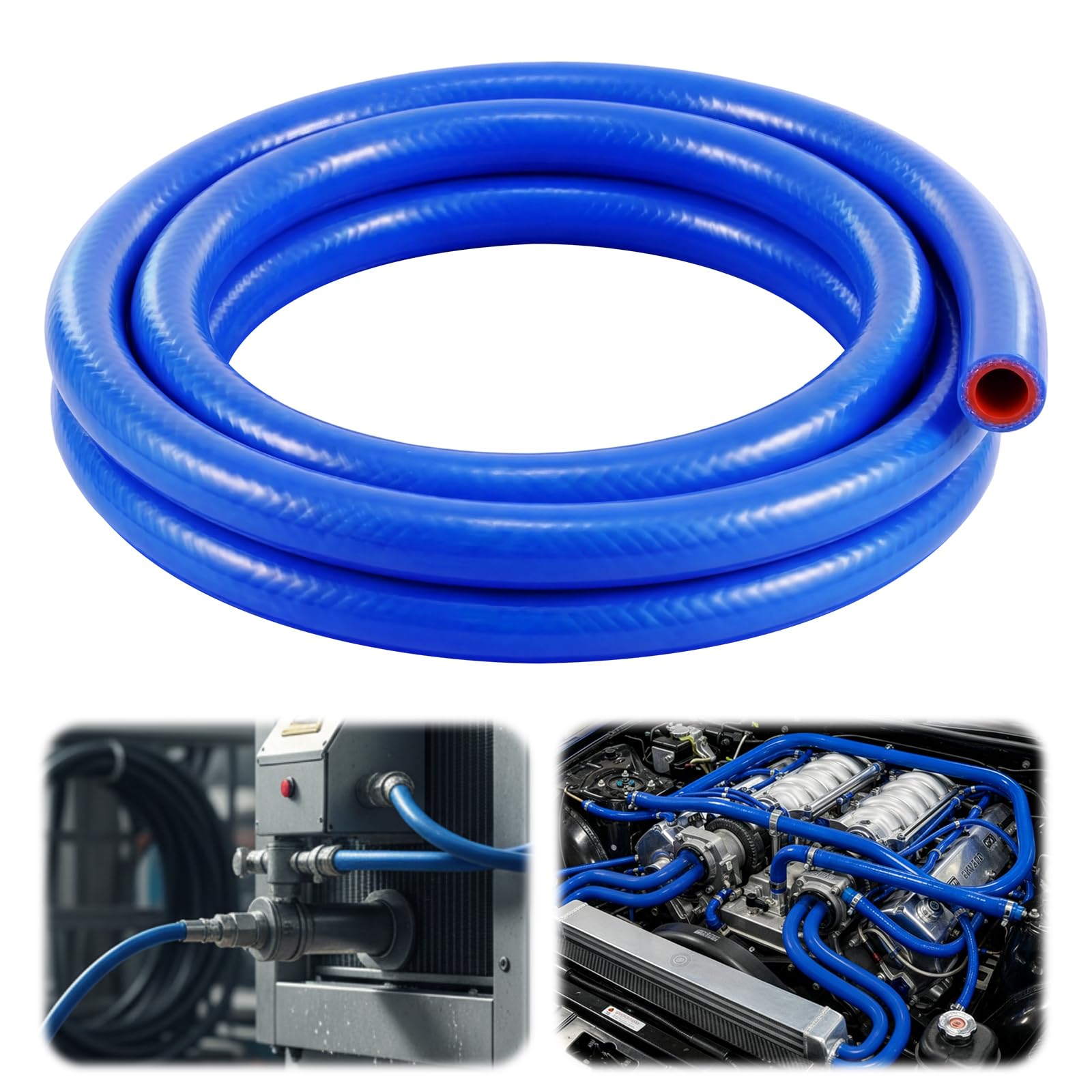 Outus 7/8 ID Silicone Heater Hose 5ft Roll, Coolant Radiator Straight 60 Psi Pressure Reinforced High Temperature for Water/gas 