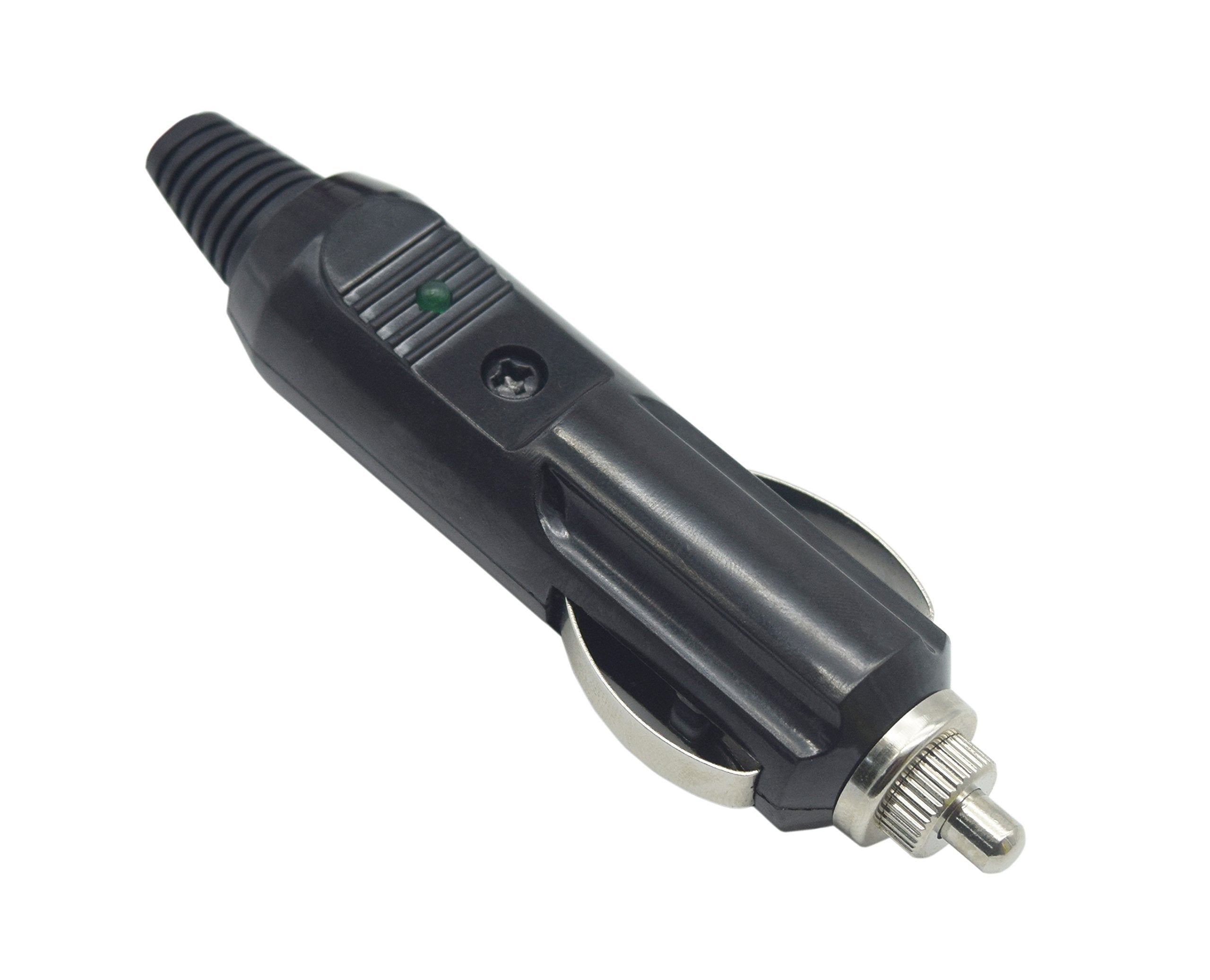 Carviya Cigarette Lighter Plug Connector, 12V, 20A, 2 Pack, Plastic with Fuse Diode Indicator