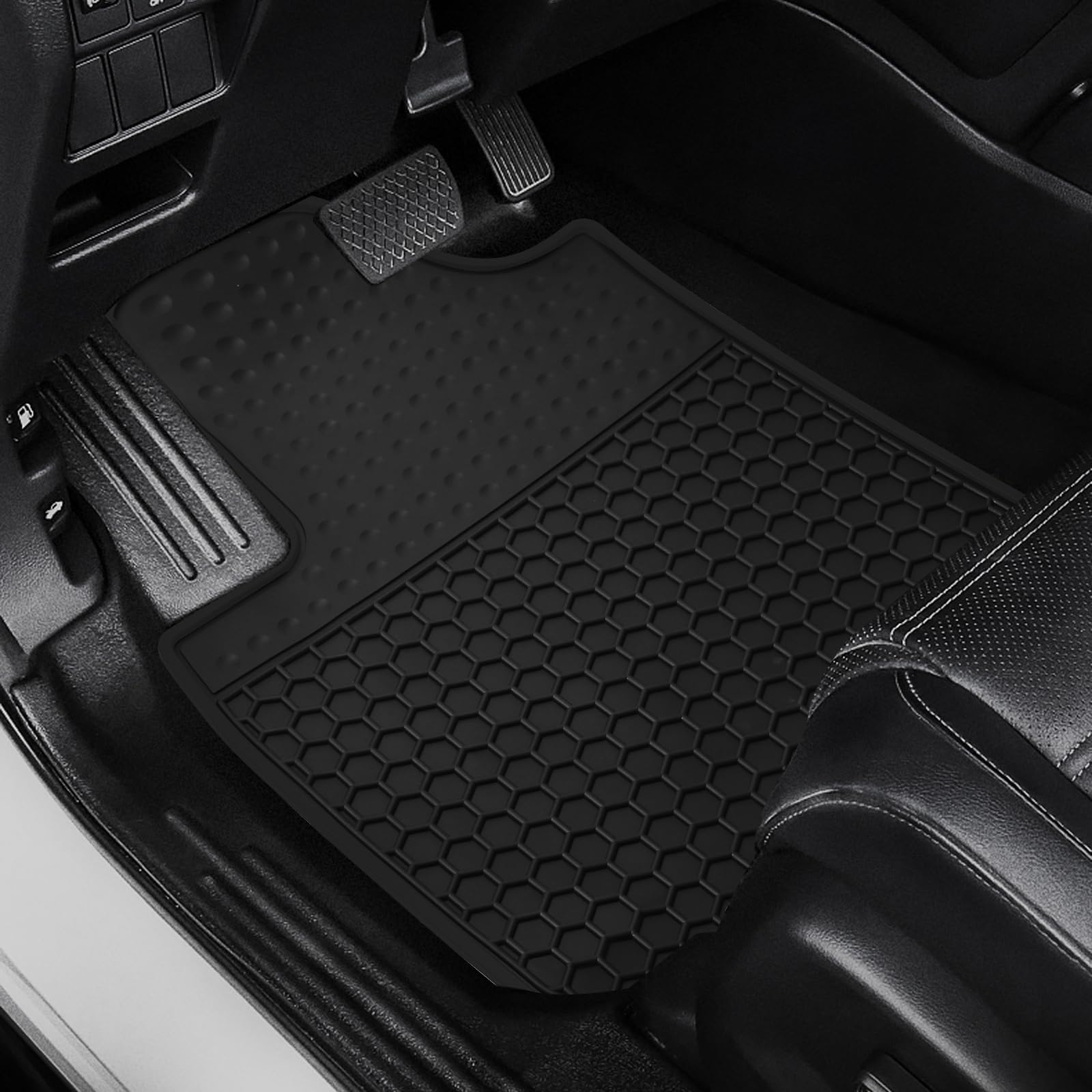 Matericuo Car Floor Mats Custom Fit For Volkswagen Vw Id.4 2021-2025 Black Rubber Auto Liner Mats All Weather Protection Heavy D