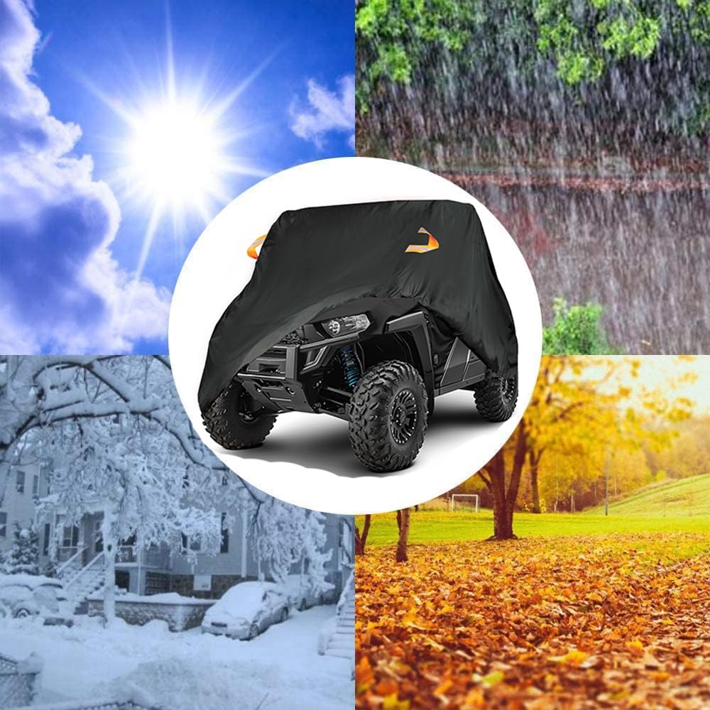 Amberr Utv Cover, Waterproof Heavy Duty All Weather Storage Cover.For Polaris Rzr Cover,Polaris Ranger Cover,Utv Cover 2 Seater,