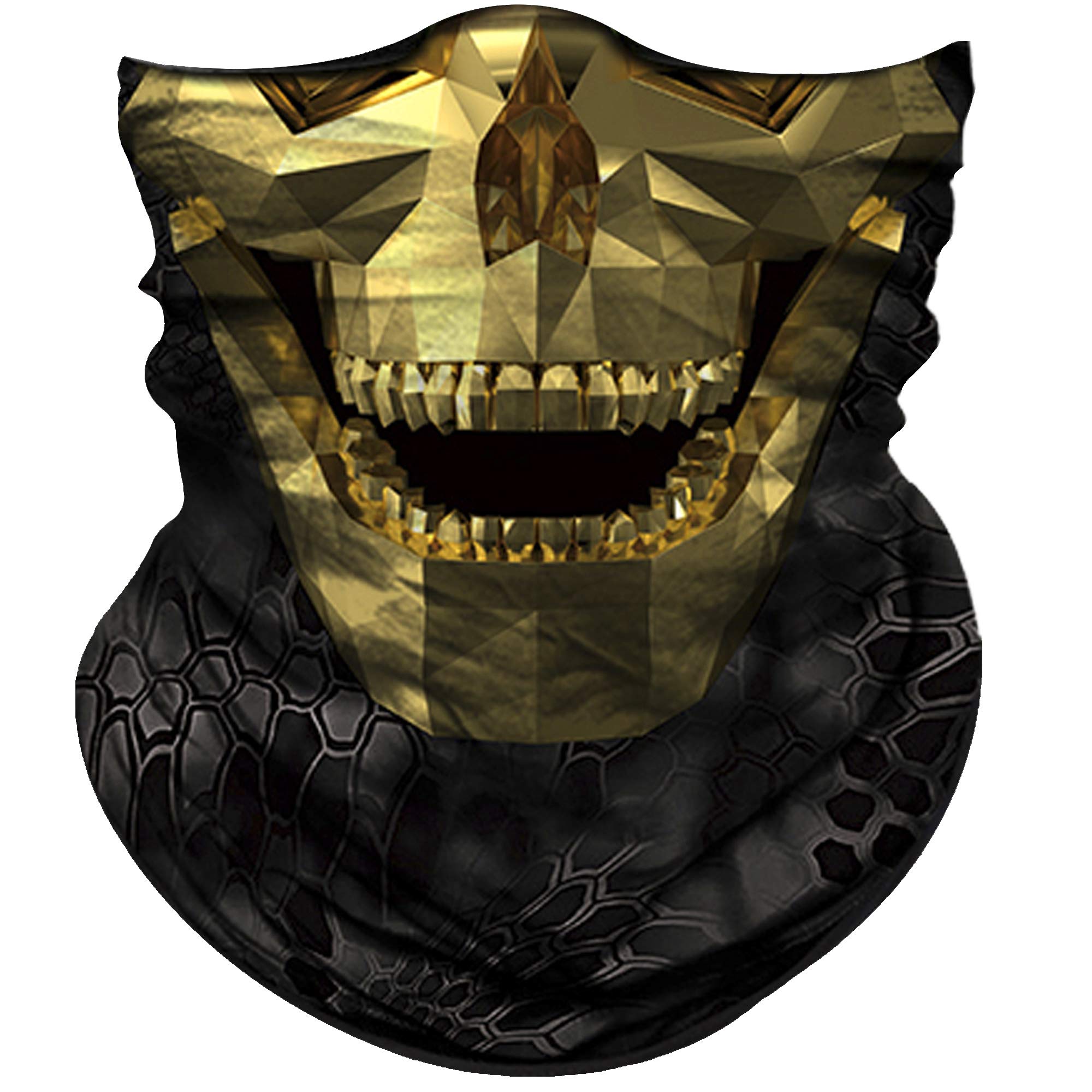 Obacle Face Mask Half Sun Dust Wind Protection Durable Tube Face Mask Bandana Skull Skeleton Face Mask For Men Women Bike Riding
