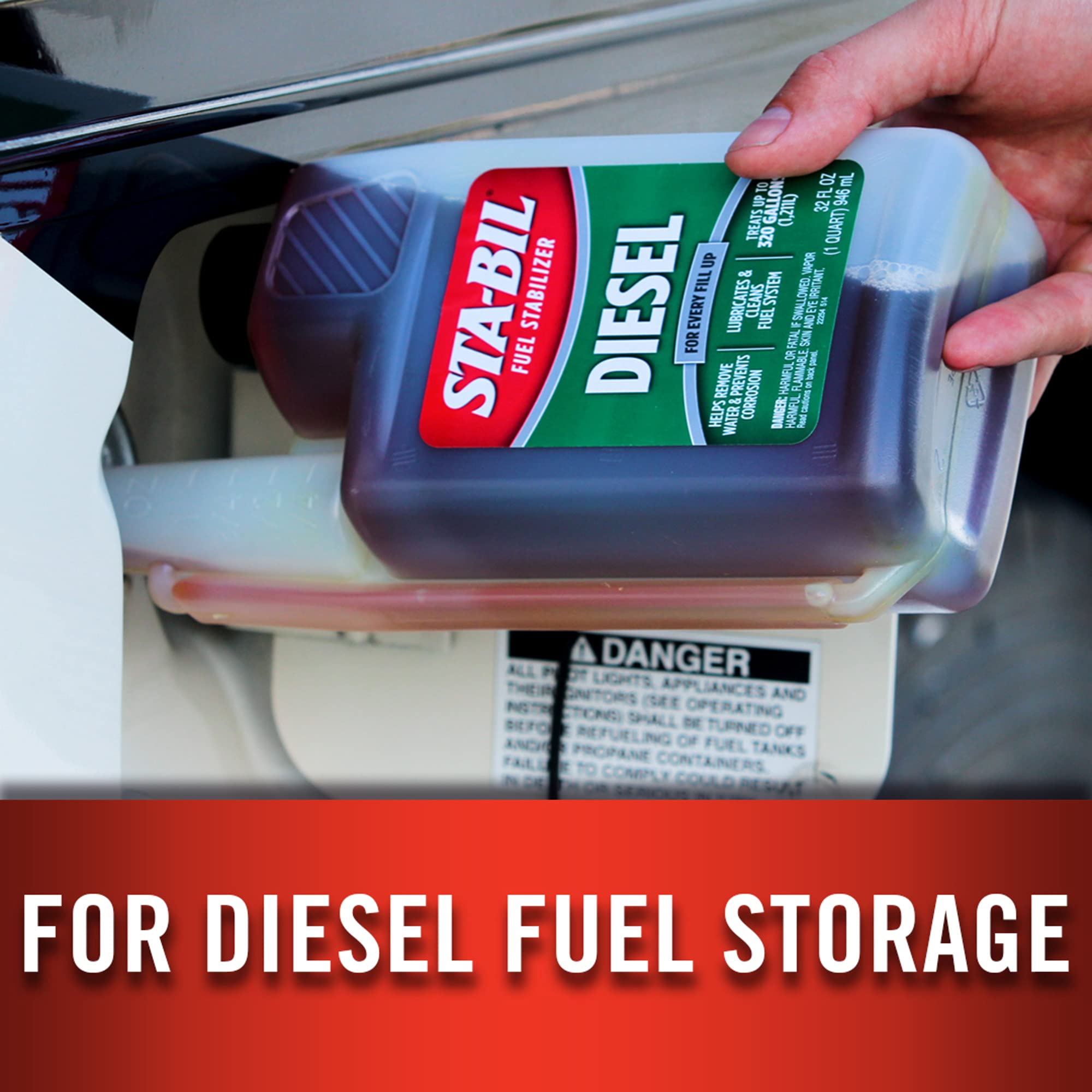 Sta-Bil Diesel Fuel Stabilizer And Performance Improver - Keeps Diesel Fuel Fresh For Up To 12 Months - Lubricates And Cleans The Fuel System - Treats 320 Gallons, 32 Fl. Oz. (22254)