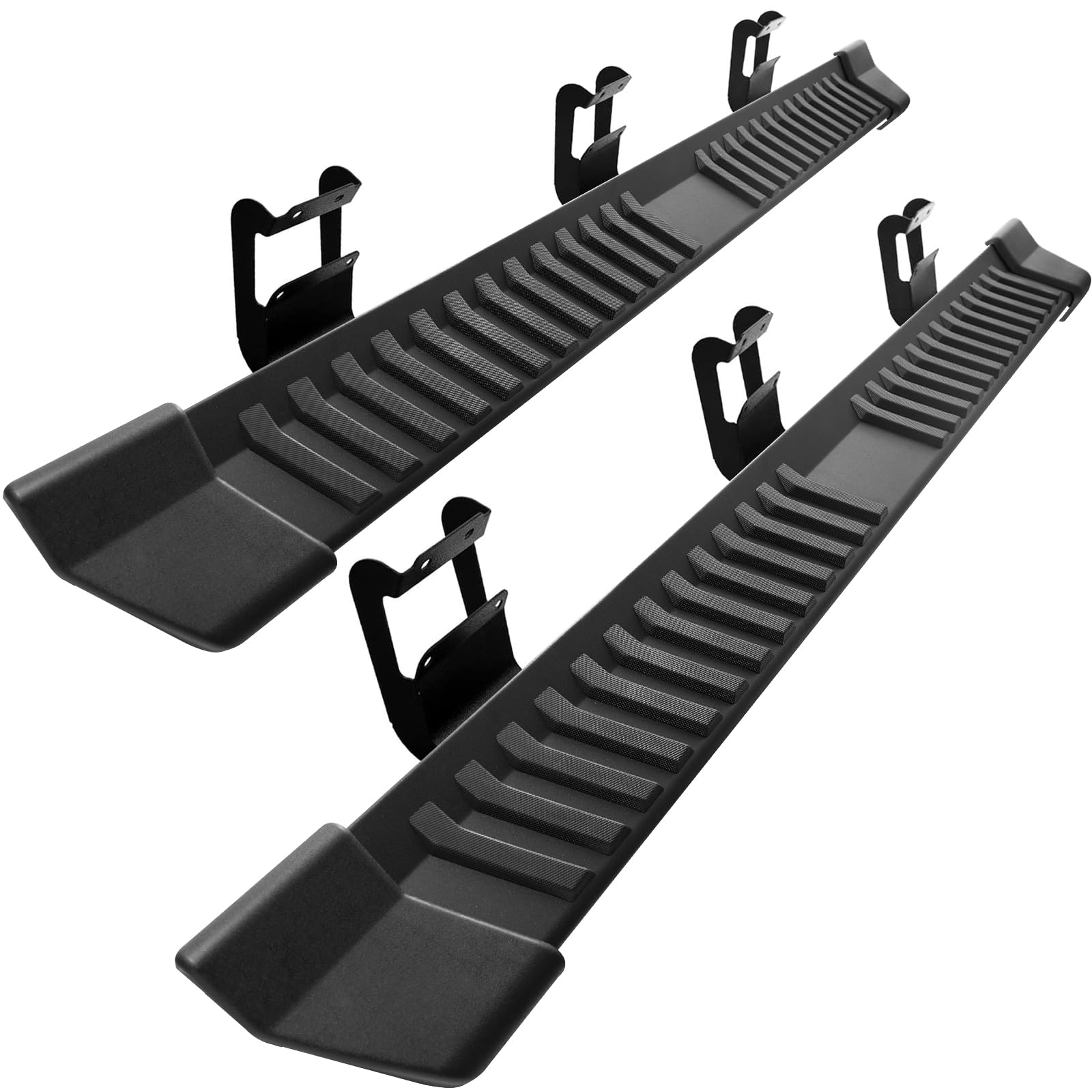 Comnova Pair Running Board Nerf Bar Compatible With 15-25 Ford F150 Superduty Crew Cab(4 Full Size Doors) Rocker Slider Side Ste