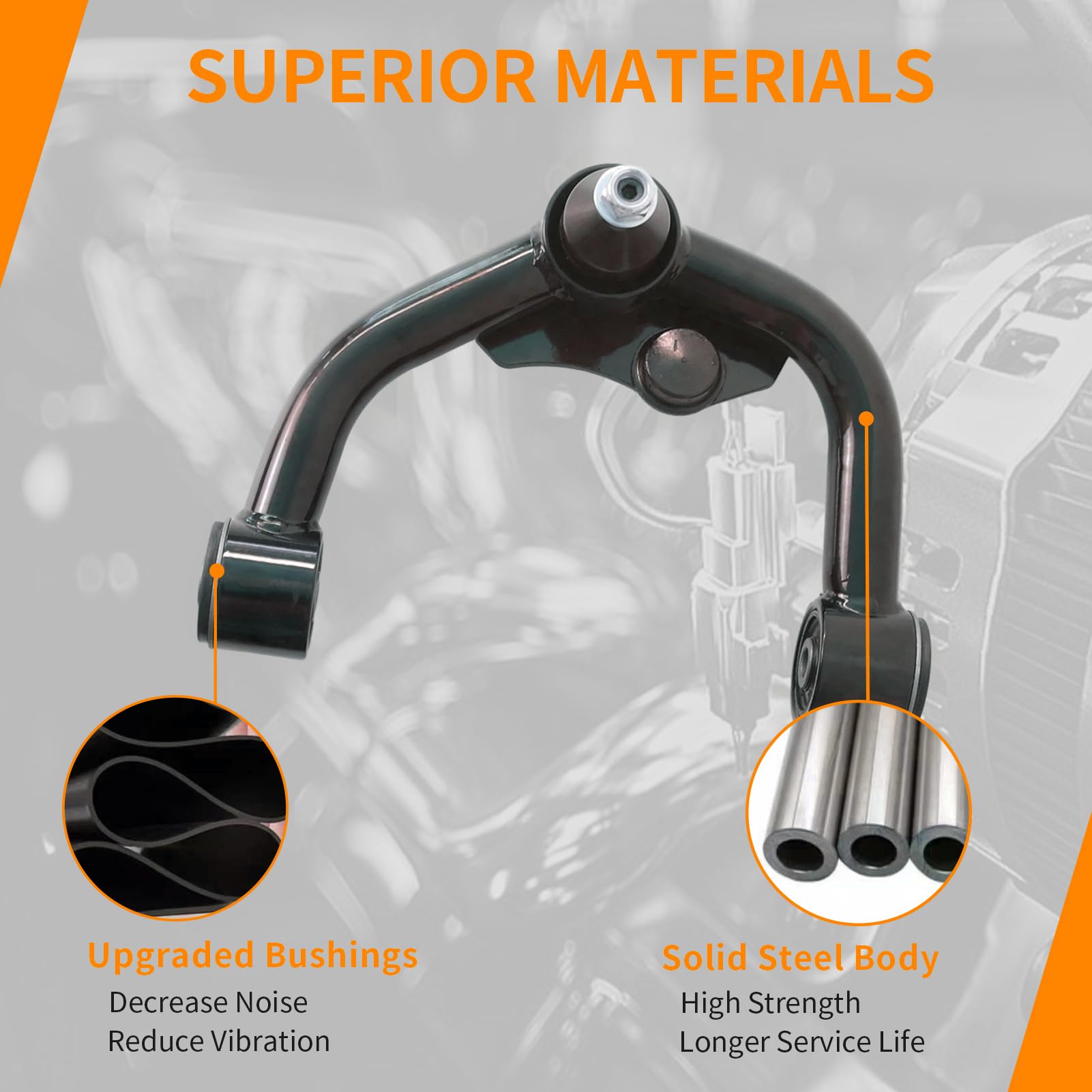 FUTAINEW 1-3'' Lift Front Upper Control Arms with Ball Joint For 2005-2016 Nissan Frontier, 2005-2021 Pathfinder, 2005-2016 Xter