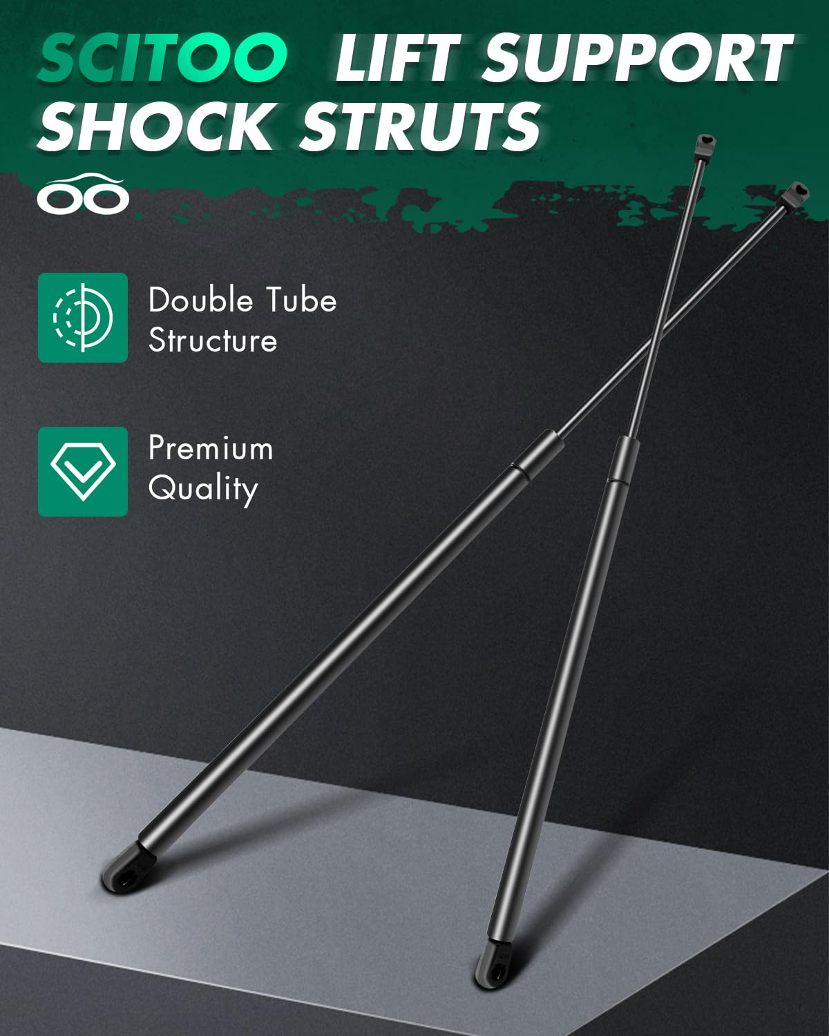 Scitoo Hood Lift Supports Replacement Struts Gas Springs Shocks Fit For Volkswagen Type-1 1998-2010