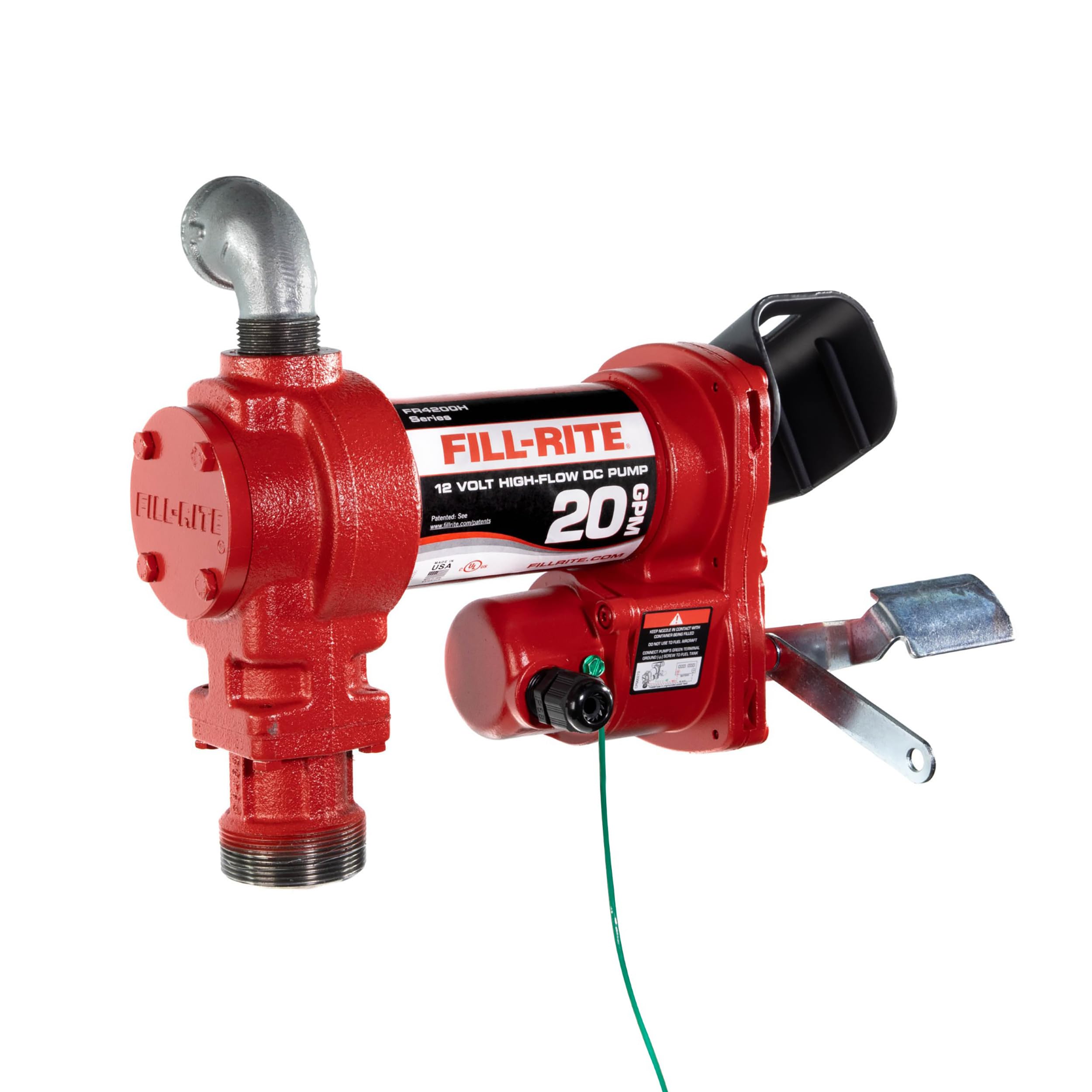 Fill-Rite FR4204H 12V 20 GPM Fuel Transfer Pump (Pump Only) | Gasoline, Diesel, Kerosene, Ethanol Blends, Methanol Blends, & Bio