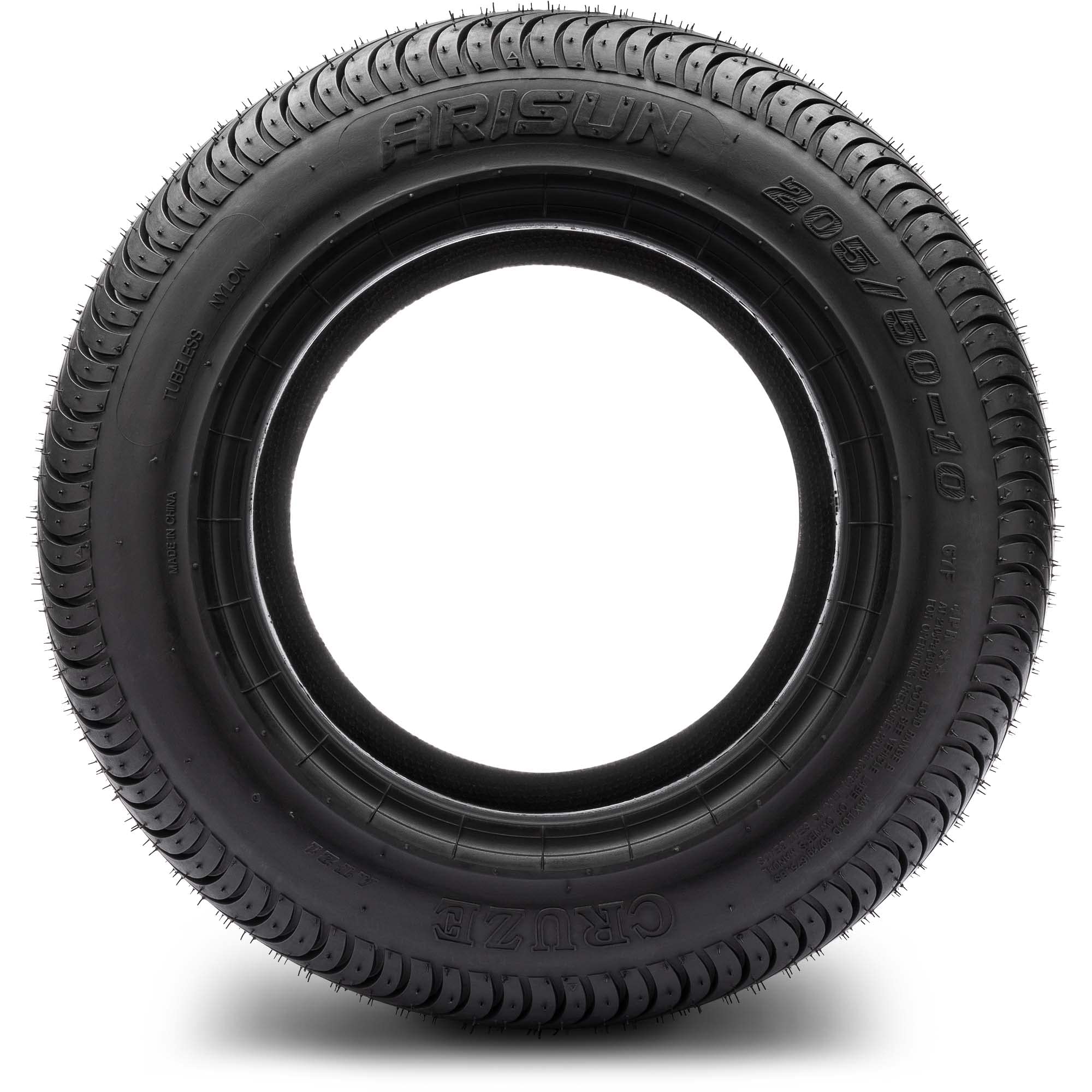 Arisun Cruze 205/50-10 DOT Golf Cart Tire Street Low Profile (4-Ply) - Set of Two