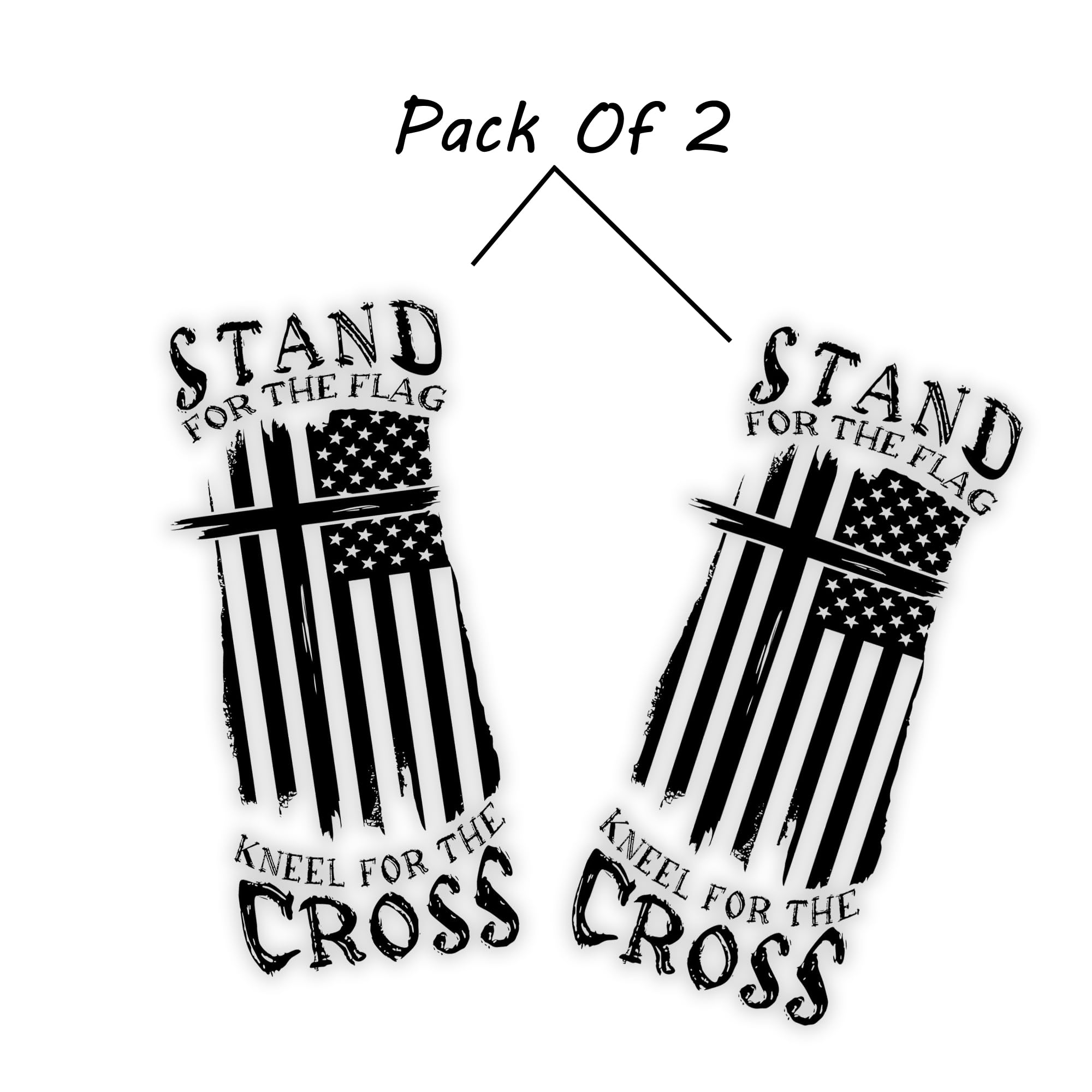 Edesign Stand For The Flag Kneel For The Cross Sticker Decal Vinyl - 5 Inches - Premium Vinyl Sticker For Cars Trucks Laptops An