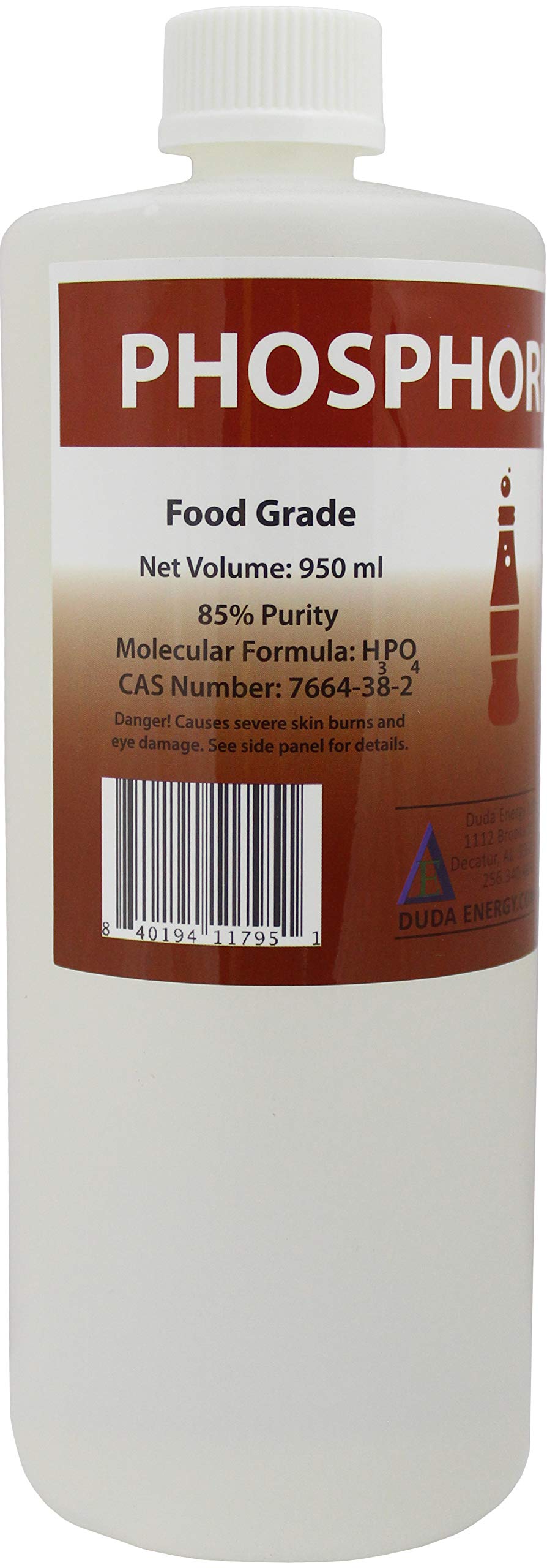 Duda Energy 1 Quart Food Grade Phosphoric Acid Rust Remover & Metal Etcher - 32.1 Fl Oz