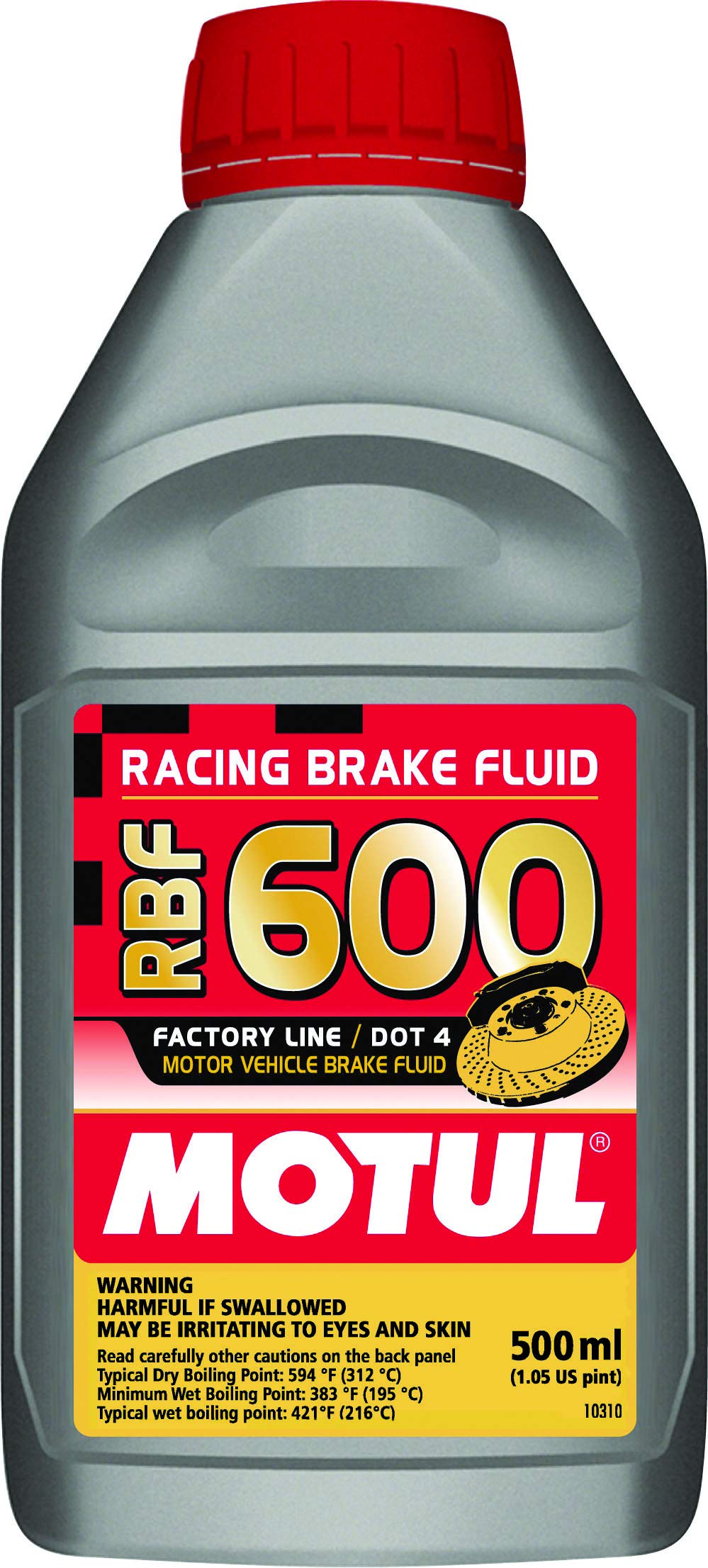 Motul MTL100949 8068HL RBF 600 Factory Line Dot4 100 Percent Synthetic Racing Brake Fluid600, 500. ml