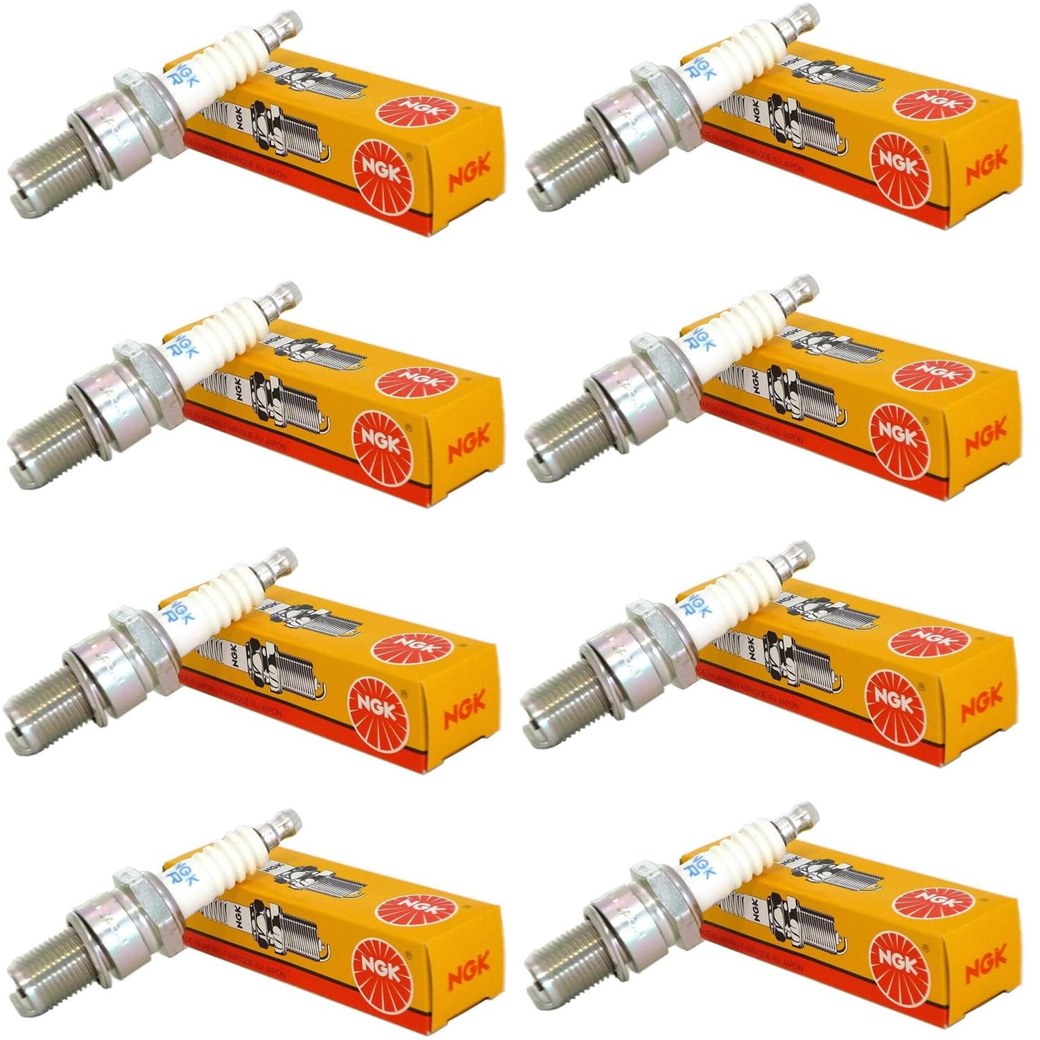 Set (8Pcs) Ngk V-Power Spark Plugs Stock 2771 Nickel Core Tip Standard 0.040In Ur5