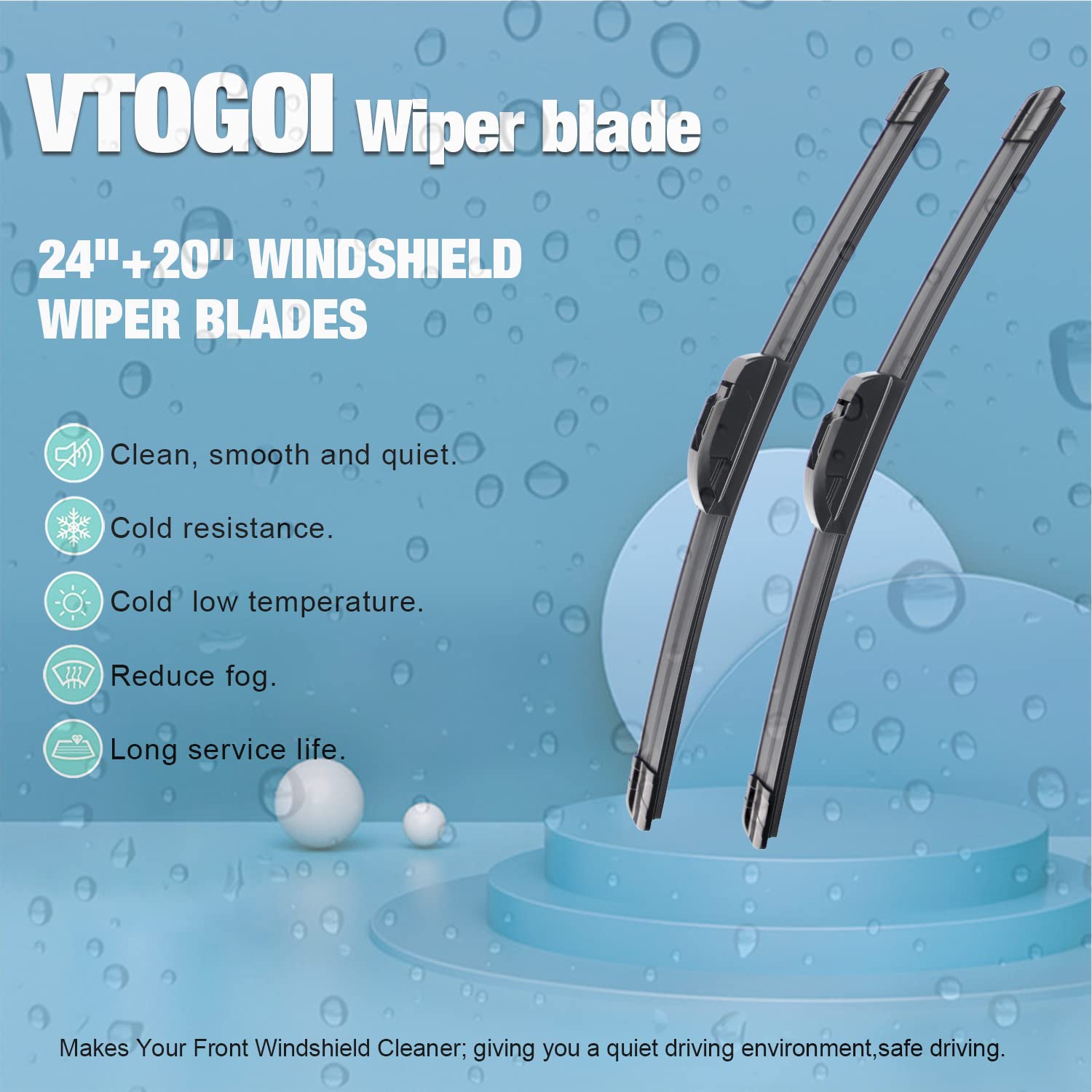 Vtogoi Wiper Blades With Rear Wiper Blades Set For Bmw X5 2014-2018,Automotive Replacement Windshield Wiper Blades, That Meet Oe