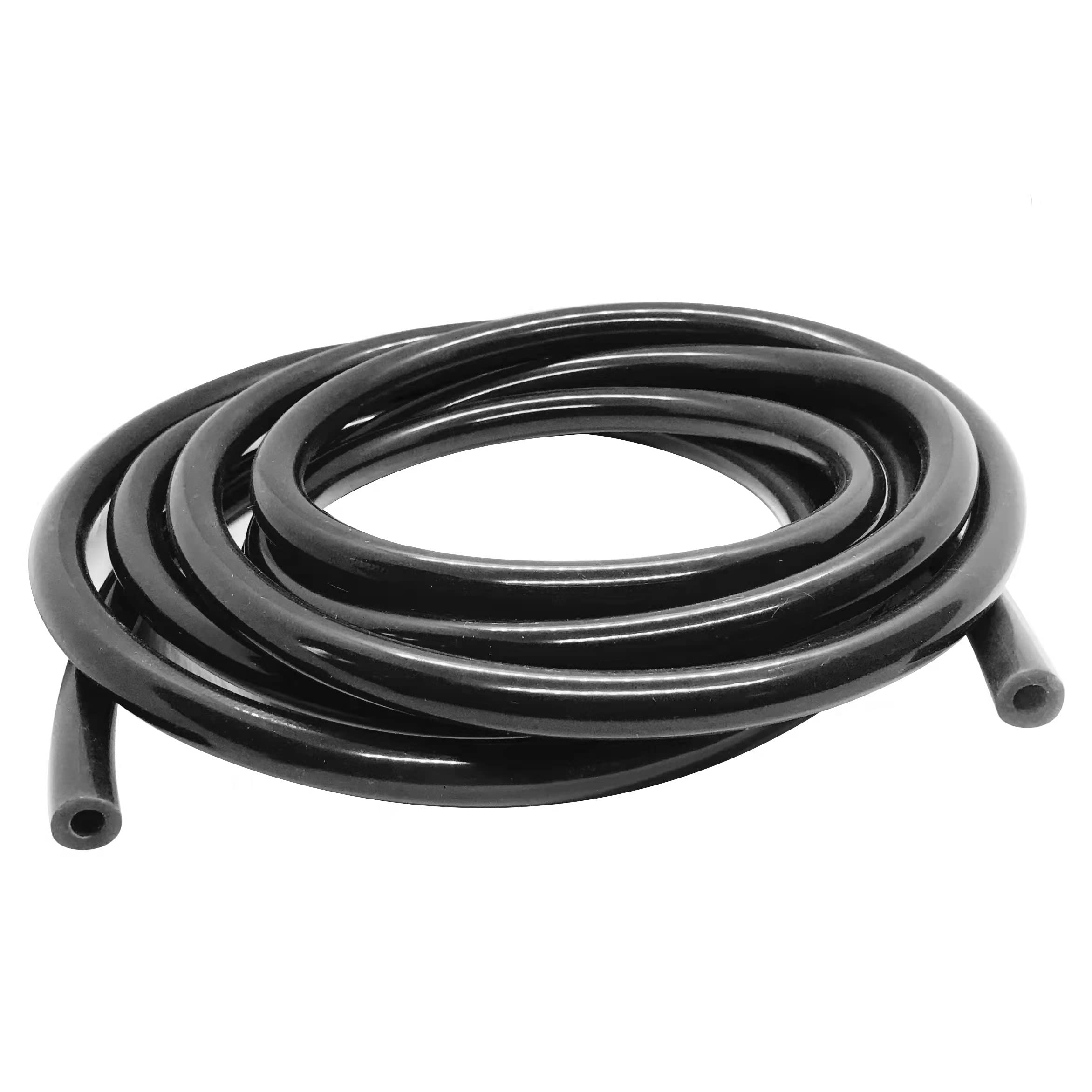 High Performance Silicone Vacuum Tubing Hose Line Universal, 1/8' (3Mm) Id 9Mm-Od 10 Feet High Temperature 60 Psi Max Pressure Black