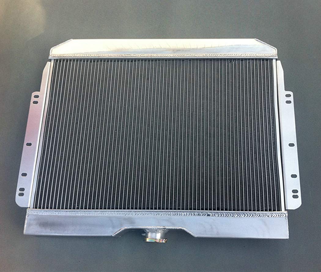 FSMOTO 3 Row Aluminum Radiator for Chevy Impala/Biscayne 1959-1965 - Silver Finish