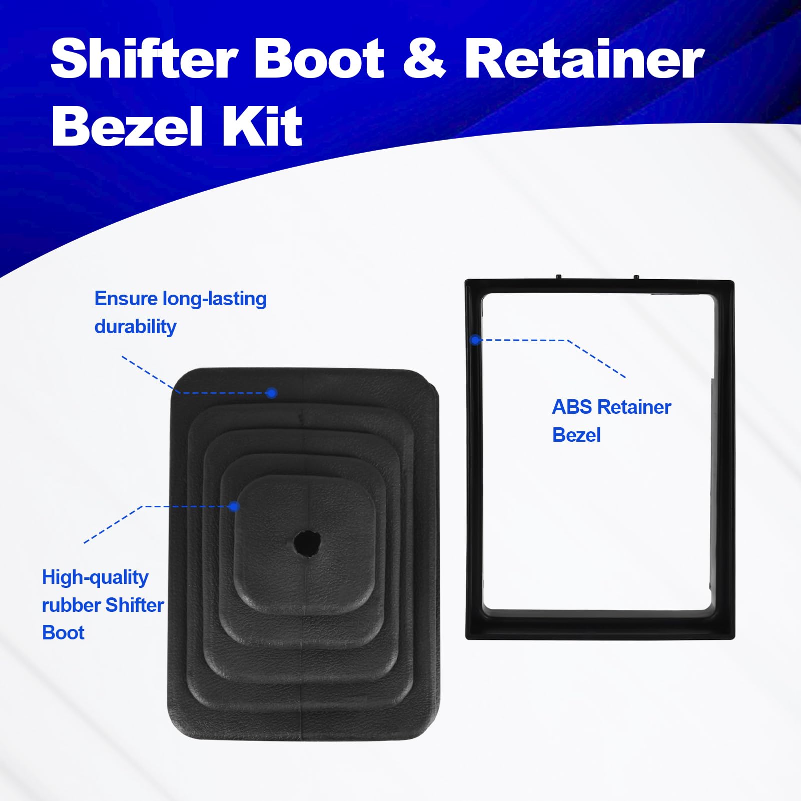 Shifter Boot & Retainer Bezel Kit Fits For Tj Wrangler 1997 1998 1999 2000 2001 2002 2003 2004 Parts Number 53000056 52078558