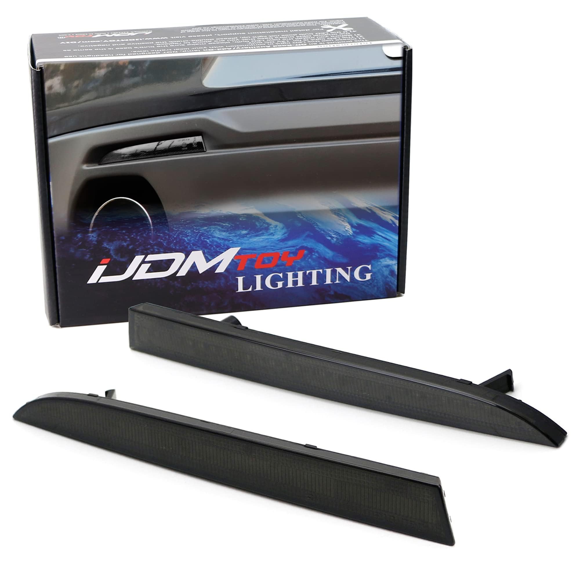 iJDMTOY Rear Bumper Reflector Lenses For Chevrolet 2016-24 Gen6 Camaro