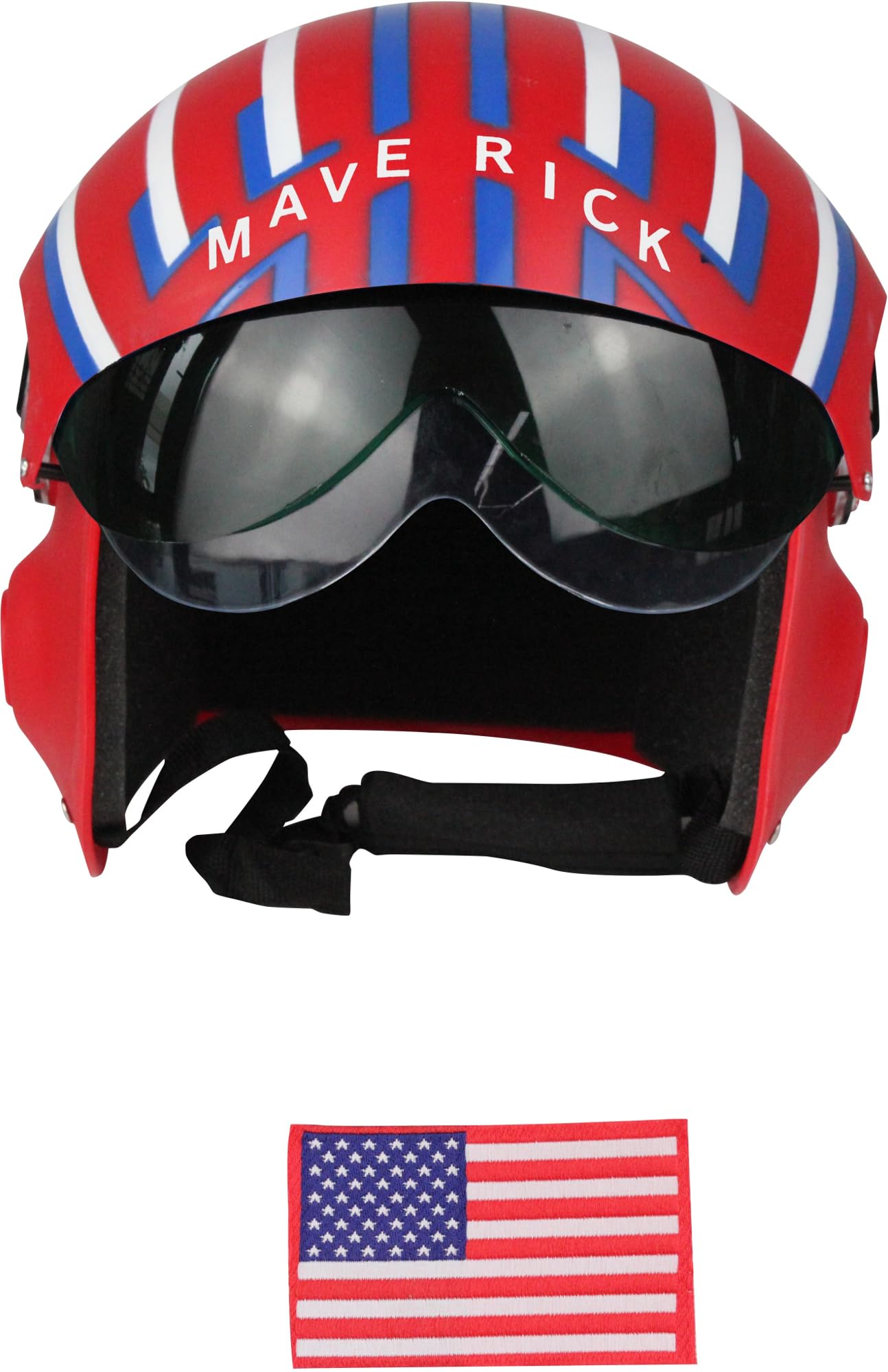Studio Halloween Fighter Pilot Helmet - One Size - Red Color