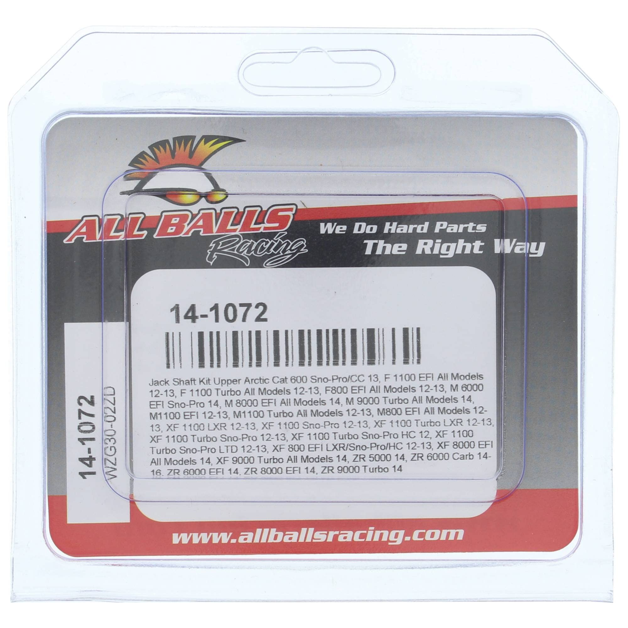 All Balls Racing Snowmobile Shaft Kit 14-1072 Replacement For Arctic Cat F 1100 Turbo All Models 2012-13, M 8000 Efi All 2014, X