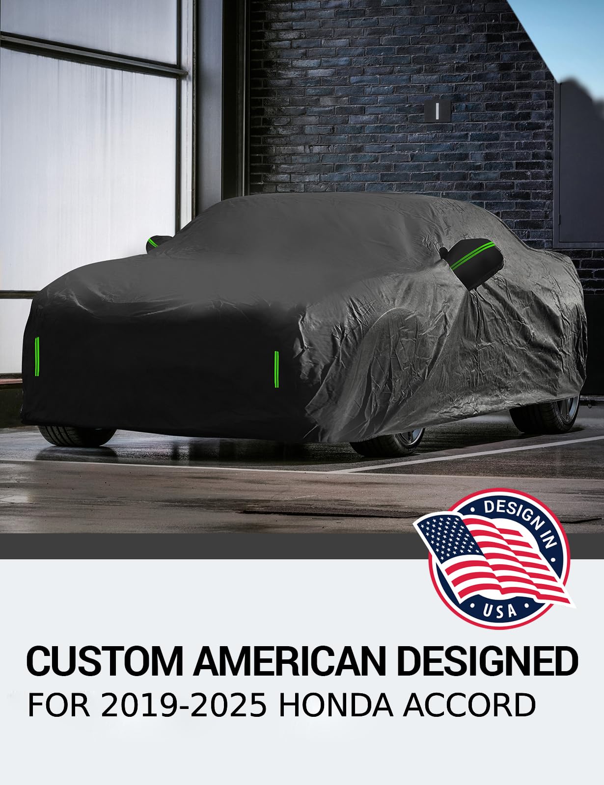 Proadsy Upgrade Car Cover For Honda Accord 2019-2024 2025, Waterproof All Weather For Automobiles, Windproof Snowproof Rain Hail